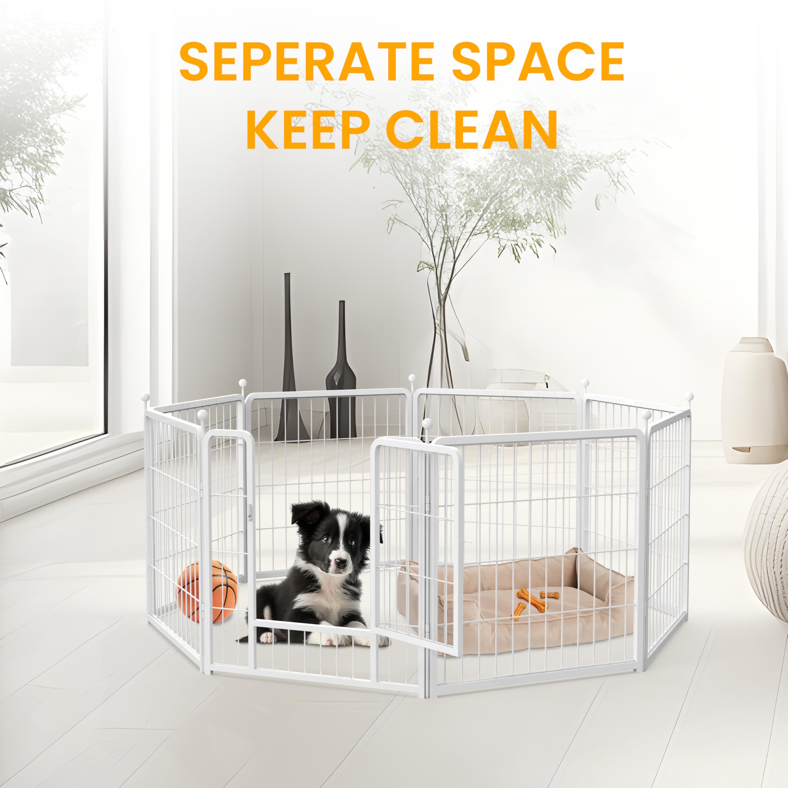 Dog Playpen 24 Inch 16 Panels, Ideal Dog Fence For Puppy/Small Dogs Indoor & Outdoor Bliss, Perfect Dog Pen For Camping, Yard, R