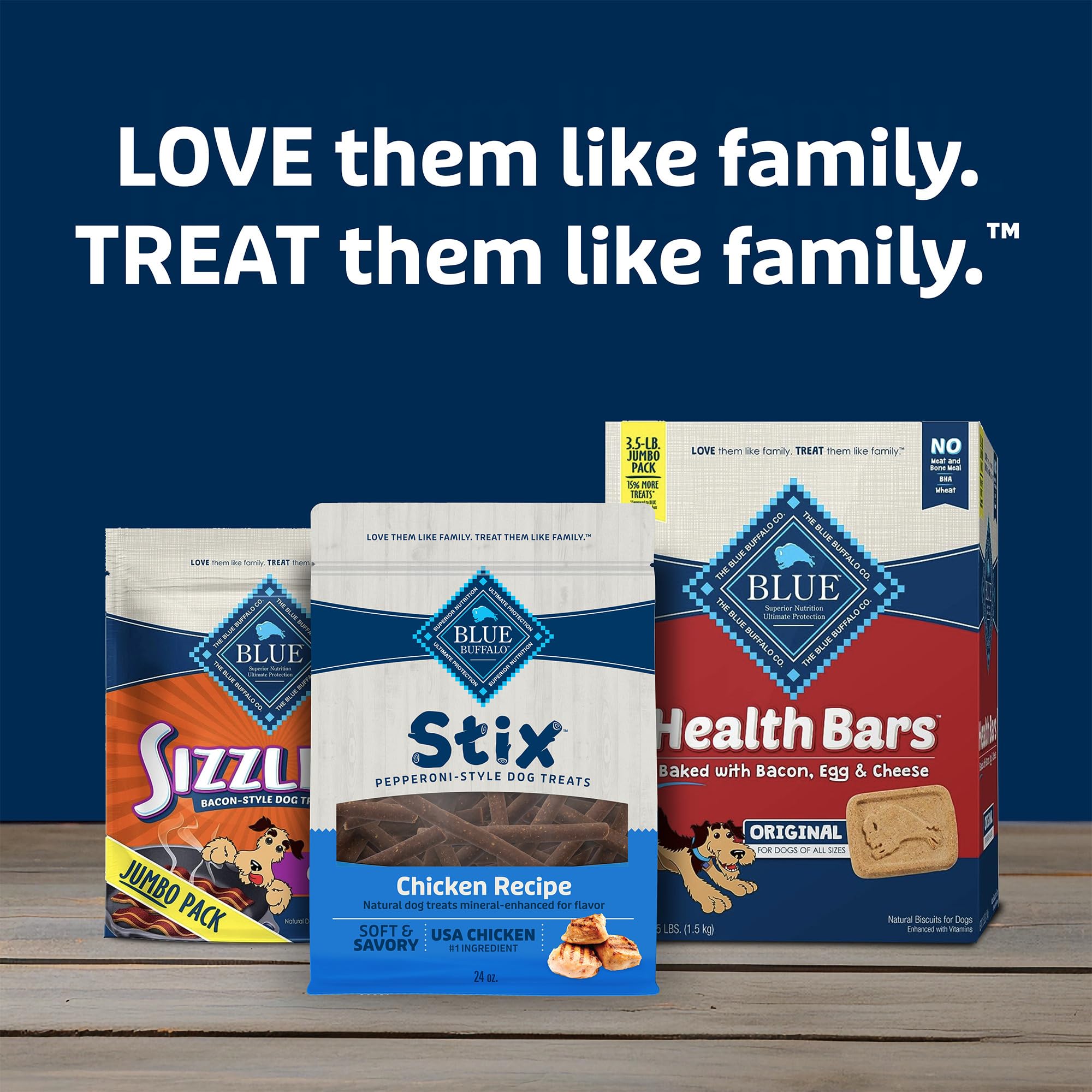 Blue Buffalo Stix Pepperoni-style Dog Treats Made with Natural Ingredients, Chicken Recipe, 24-oz. Bag