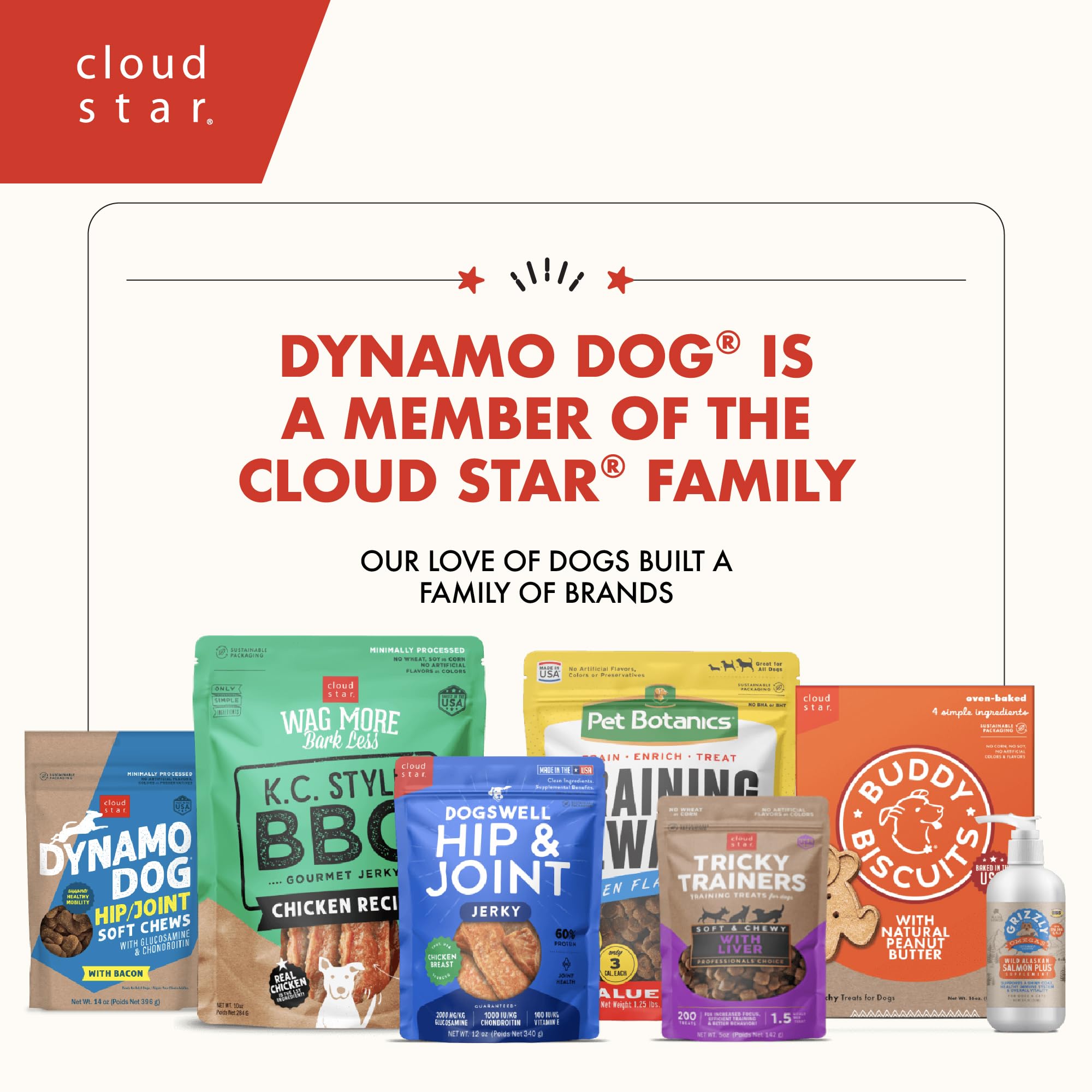 Cloud Star Dynamo Dog Tummy Treats - Soft & Chewy Probiotics Support for Dogs (14 oz. Pumpkin and Ginger) (20212)