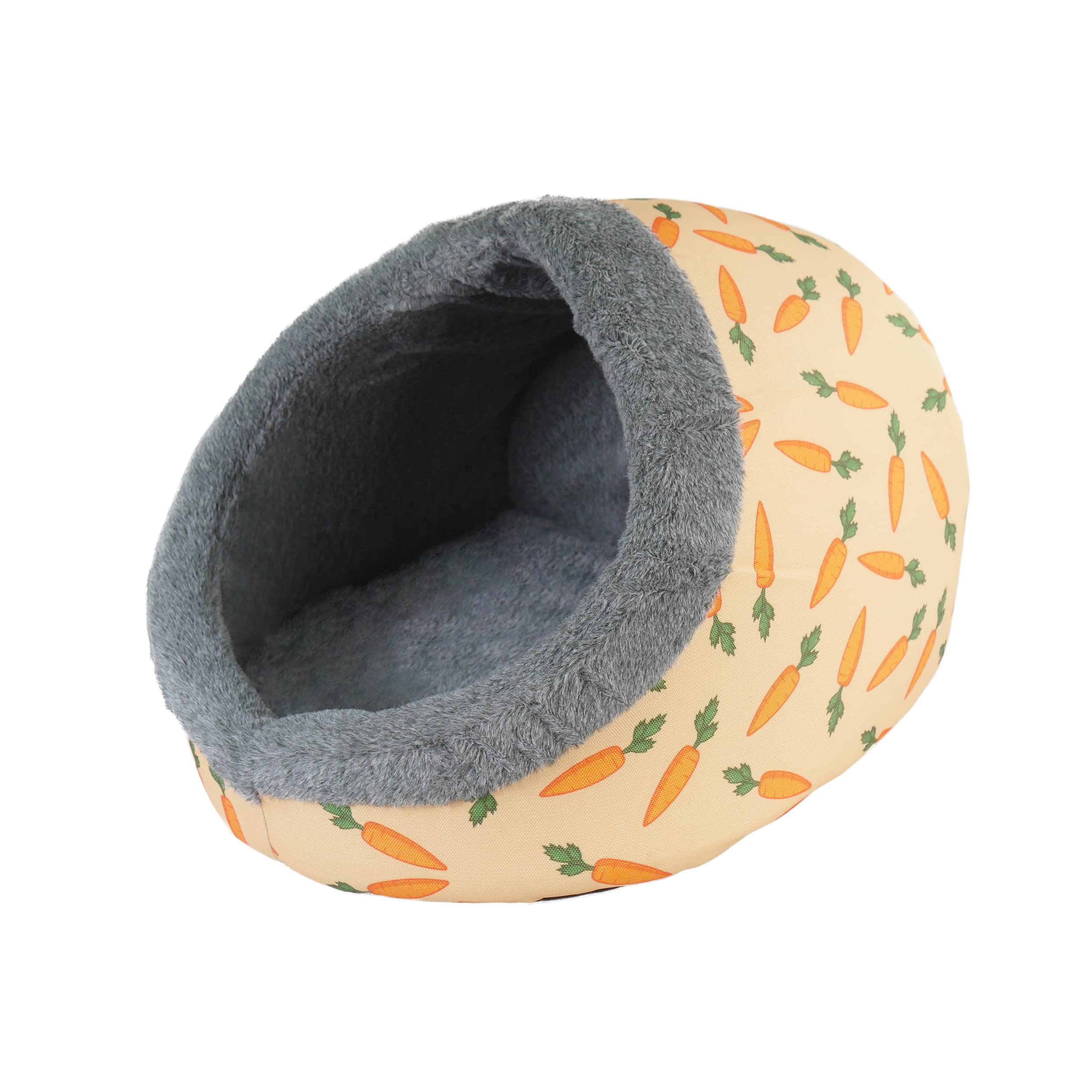 Rosewood Carrot Plush Hooded Bed