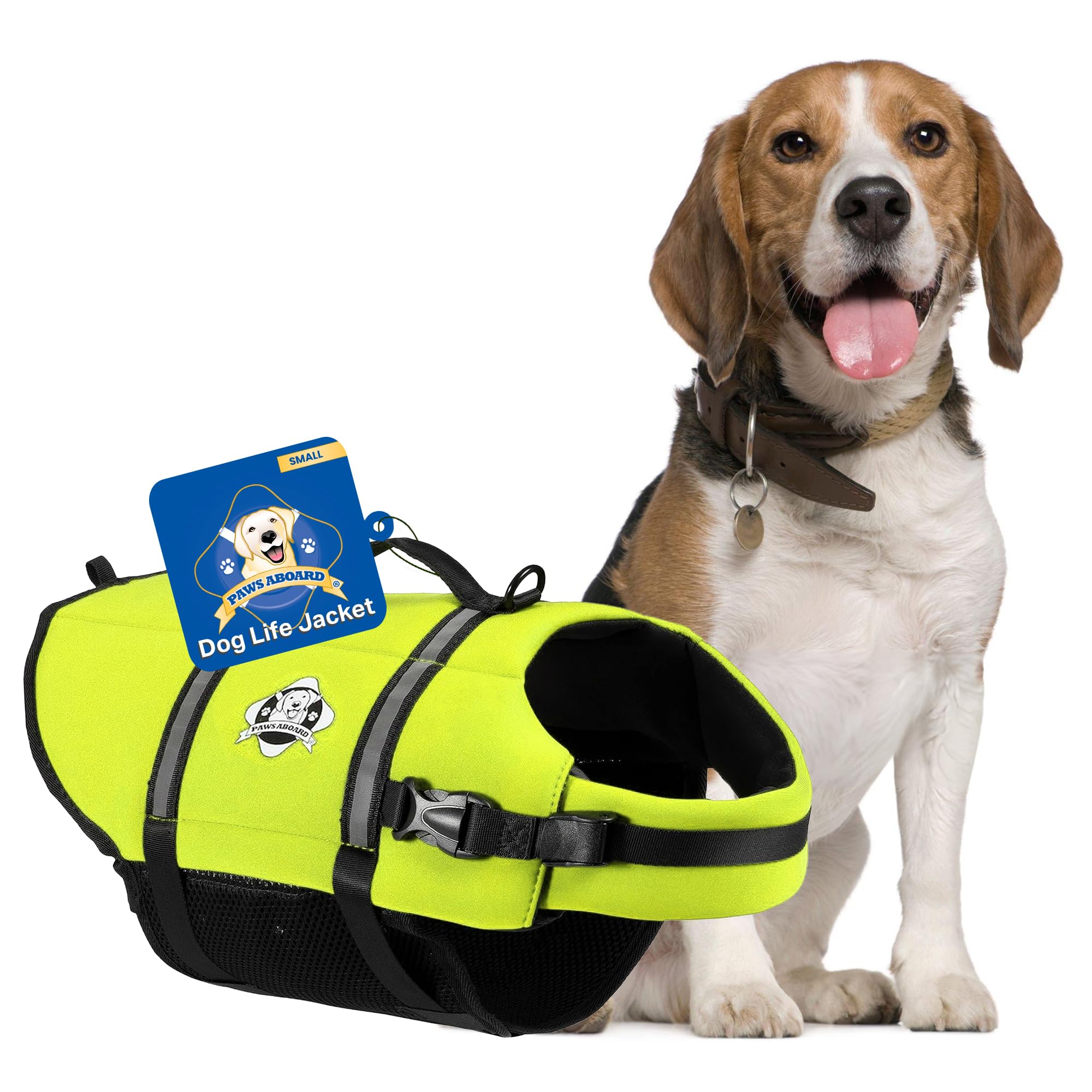 Paws Aboard Dog Life Jacket - Swimming Vest for Dogs, Adjustable, Reflective, Comfortable, Multiple Colors, Patterns, XX-Small t