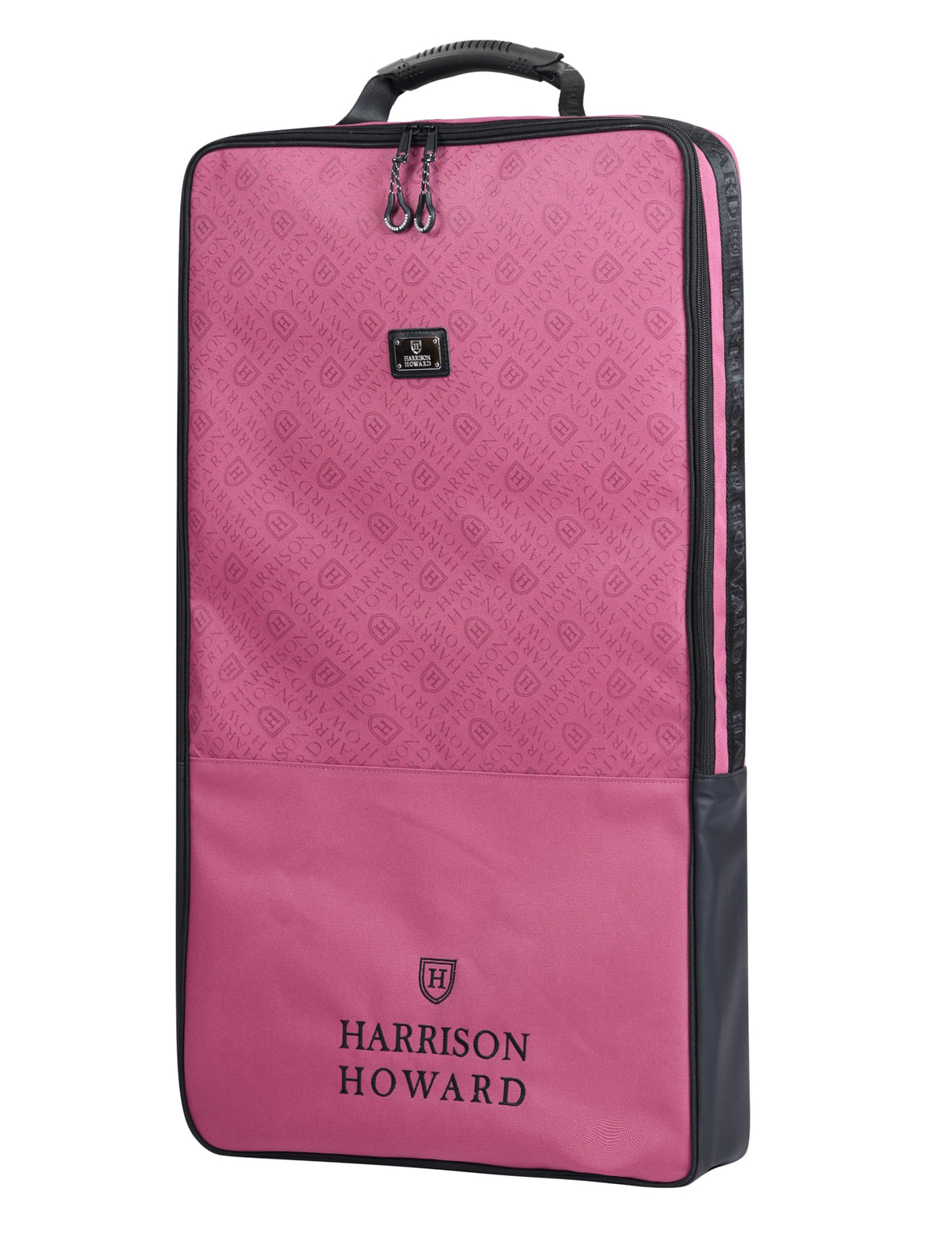 Harrison Howard Waterproof Bridle Bag Halter Bag for Horses with 3 Prong Tack Rack Sturdy Fabric Horse Tack Carry Bag Pink