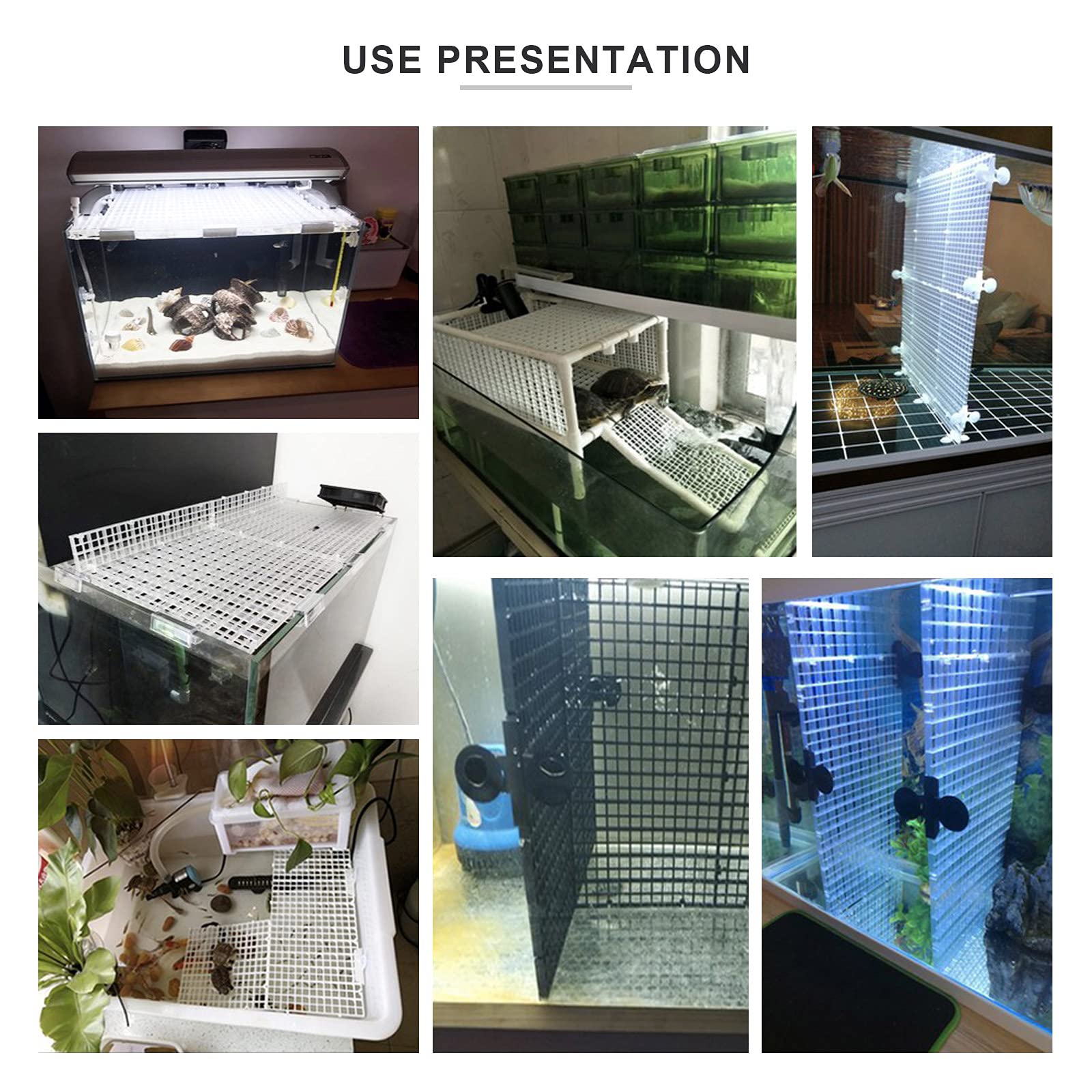 Create idea 10pcs Aquarium Divider Isolation Board Partition Pane Separator Black Mixed Breeding to Keep Different Fish from The