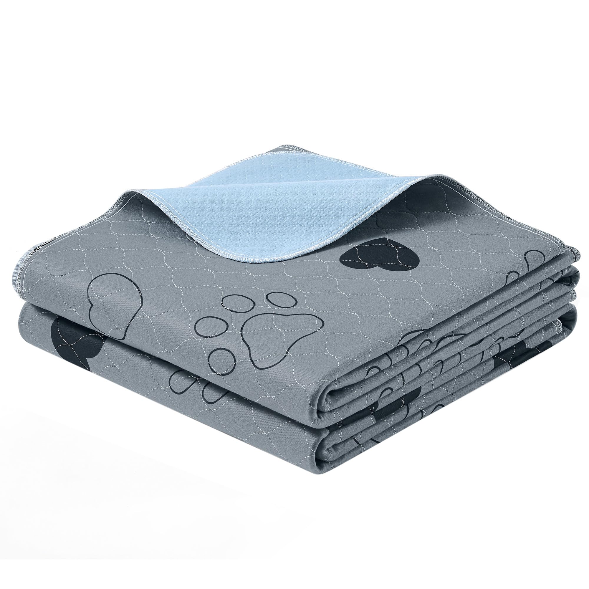 Feandrea Washable Dog Pee Pads, 2 Pack, Reusable, 72 X 72 Inches, Xxxl, Waterproof Pet Training, Leakproof, Non-Slip, Super Abso