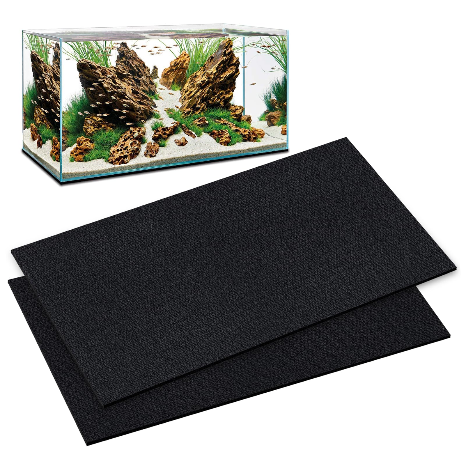 48x24 Inch Aquarium Leveling Mat - Neoprene Non-Slip Shockproof Fish Tank Pad, 0.2 Thick Waterproof Tank Base Cushion for Uneven