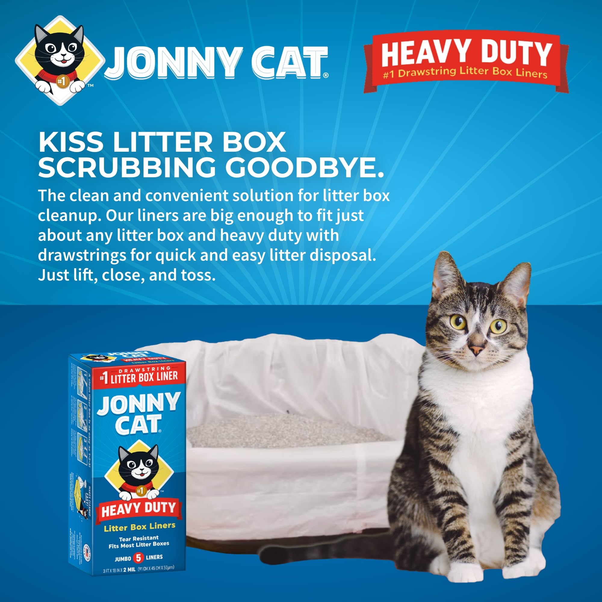 Jonny Cat Cat Litter Box Liners 5 / Box (Pack Of 6)