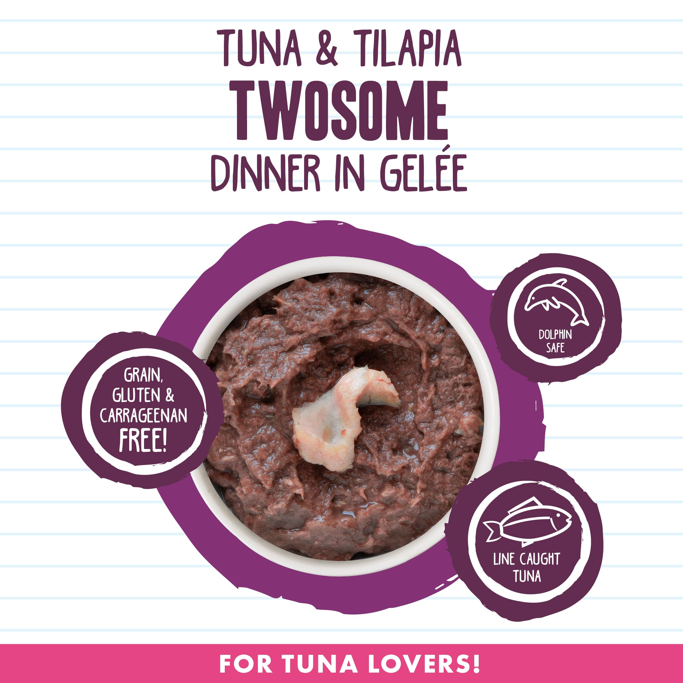 Weruva Best Feline Friend (B.F.F.) Grain-Free Cat Food, Tuna & Tilapia Twosome, 3-Ounce Can (Pack of 24)