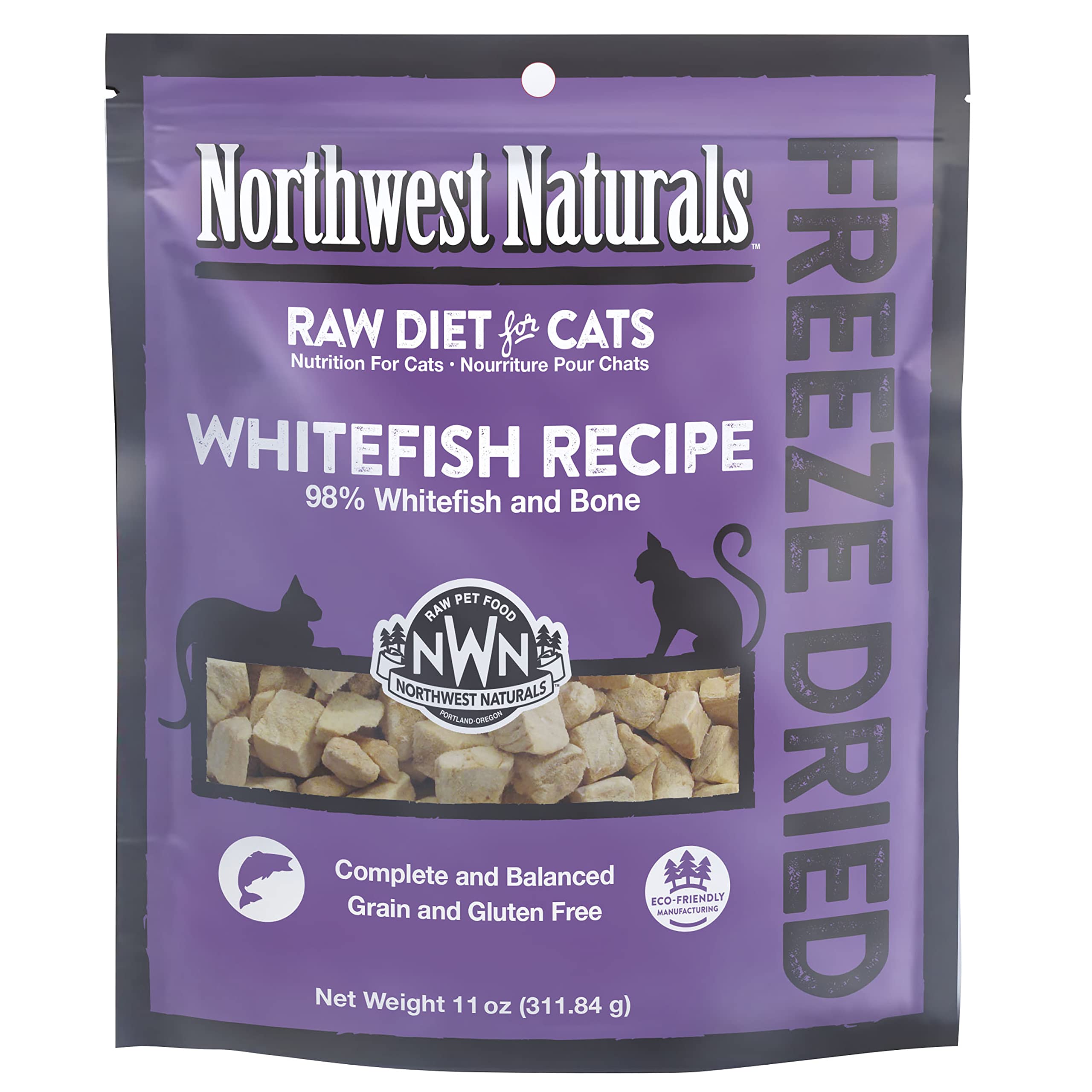 Northwest Naturals Freeze Dried Whitefish Cat Food - Grain-Free, Gluten-Free, 11 Oz. Cat Training Treats