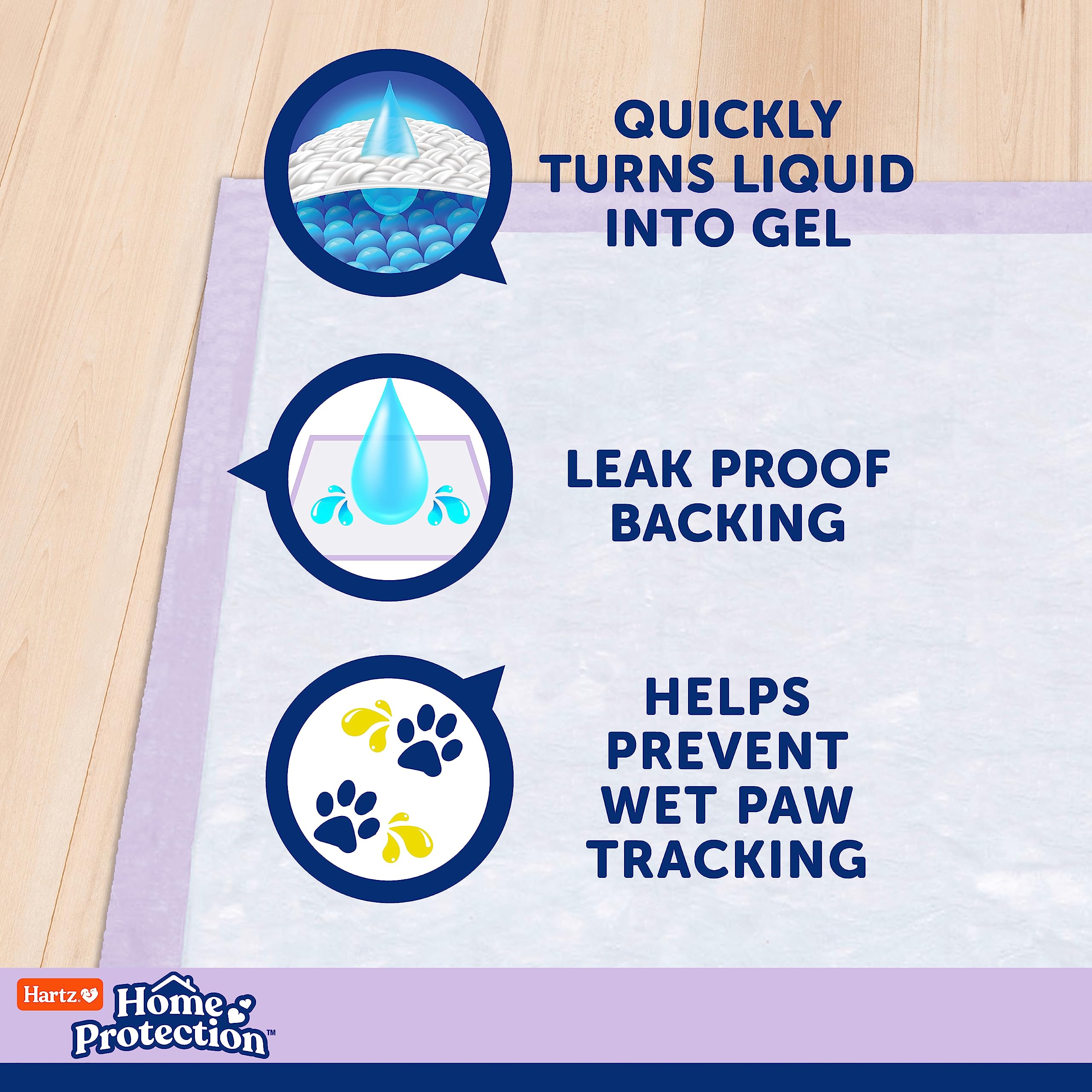 Hartz Lavender Scented Dog Pads, Super Absorbent 3XL (36x36), 60 Count, USA Made, Odor Eliminating