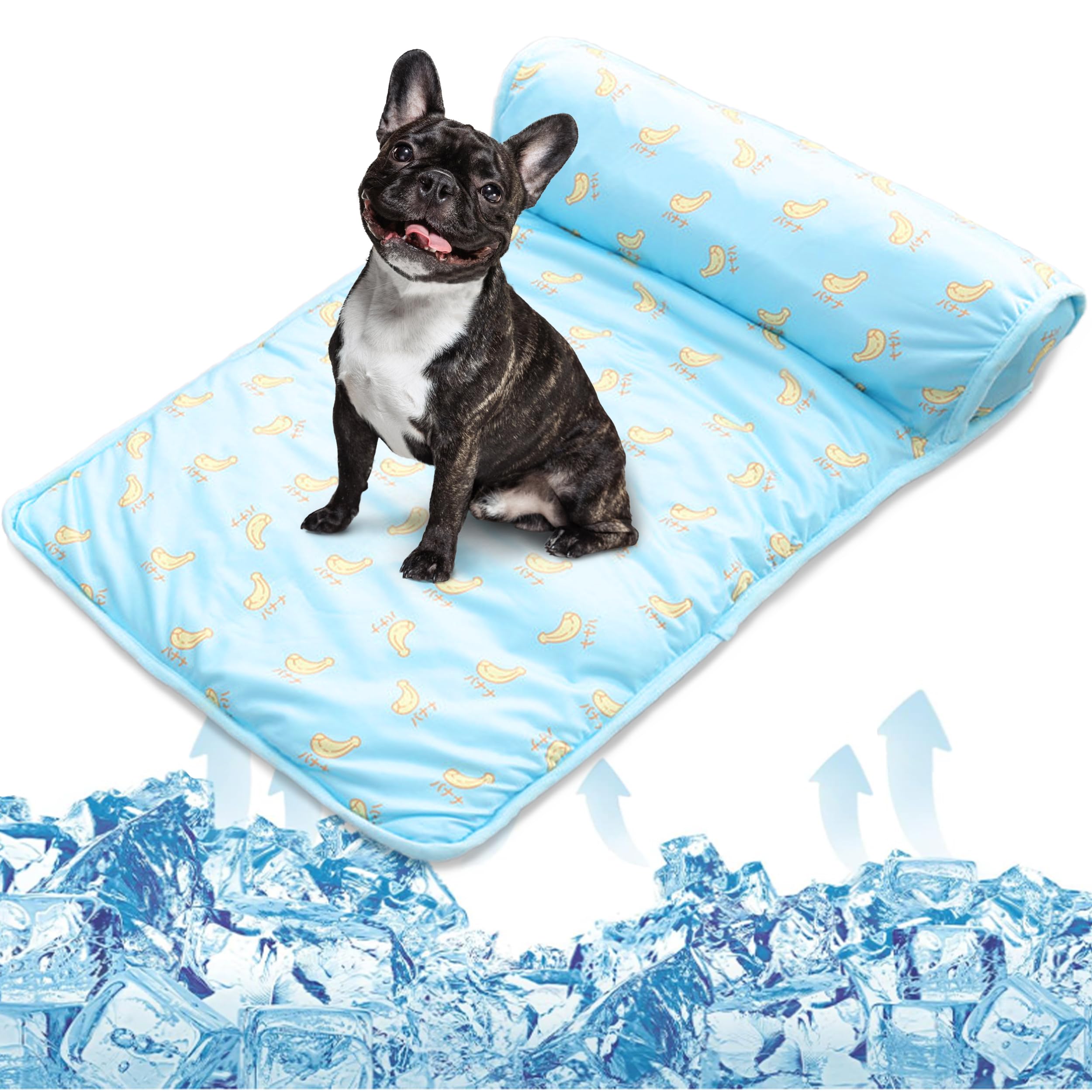 Pumyporeity Cooling Dog Mat, Self-Cooling Pad For Dogs & Cats, Blue, Medium, 15.7 X 23.6 X 1.9 Inches