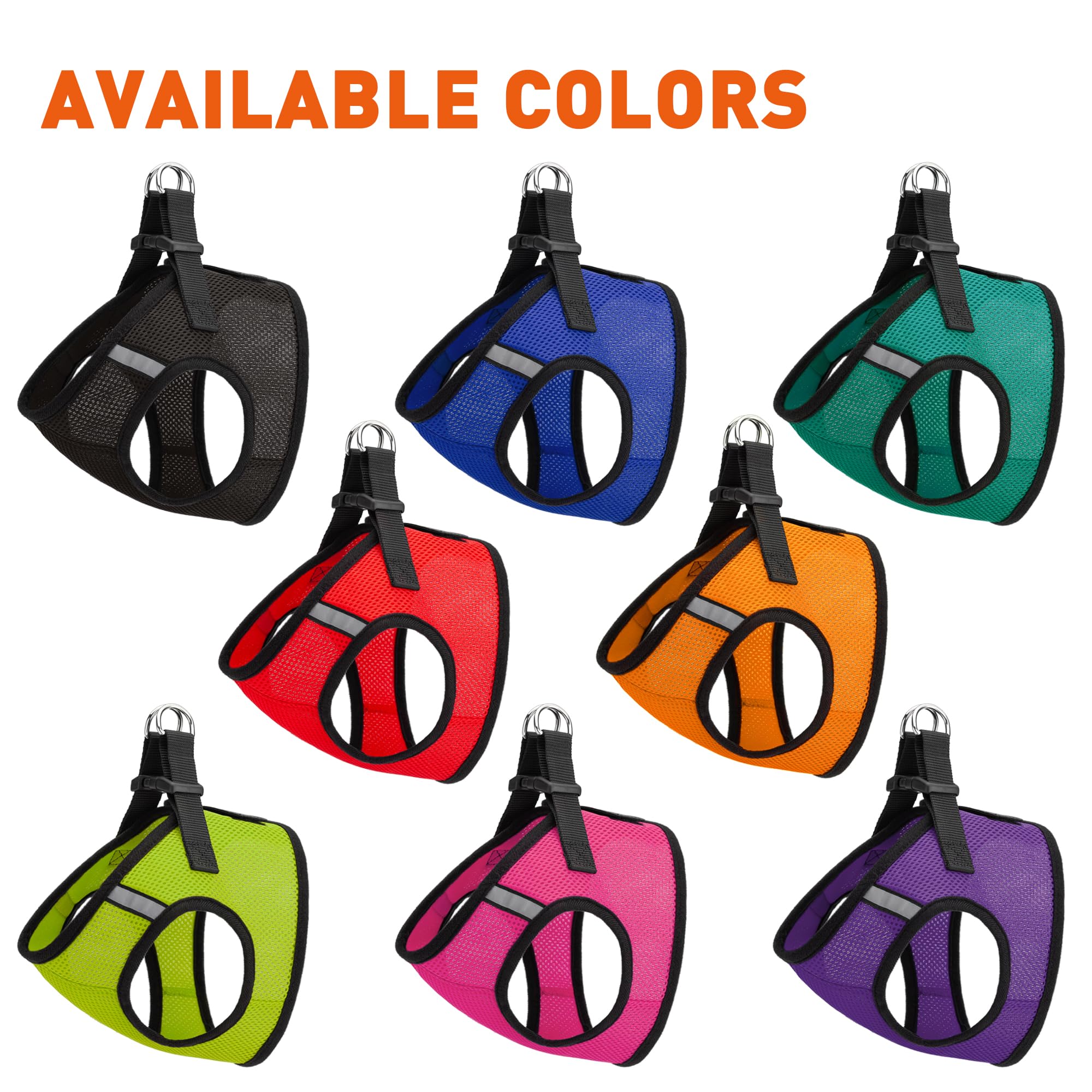 Dogline Boston Step in Mesh Dog Harness with Emotional Support Patch No Choke Pet Vest Soft Gentle Padded Chest Halter for Puppi