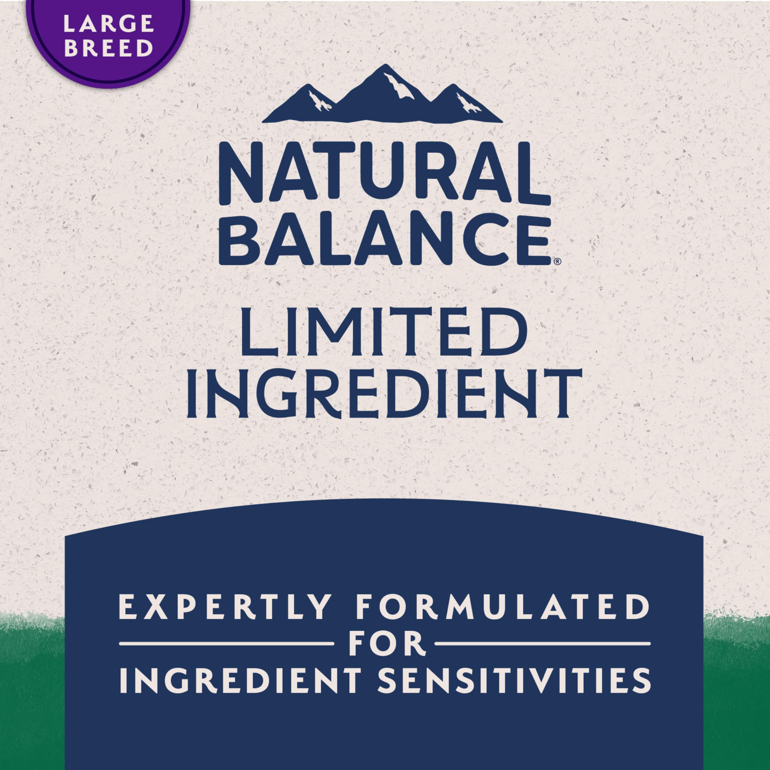 Natural Balance Limited Ingredient Large Breed Adult Dry Dog Food with Healthy Grains, Lamb & Brown Rice Recipe, 12 Pound (Pack