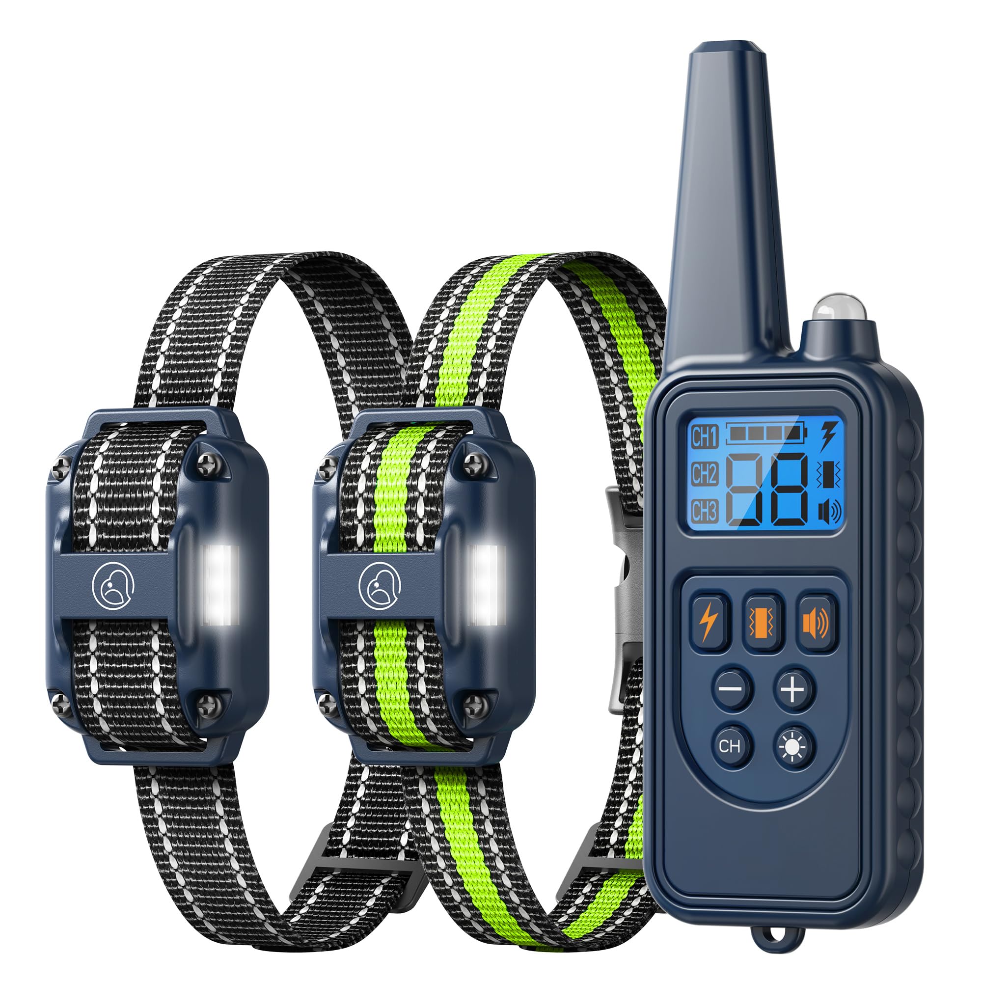 Heaflex Dog Training Collar, Rechargeable E-Collars For Dogs Training With Beep, Vibration, Humane Shock(1-99) Modes, 2600Ft Wat