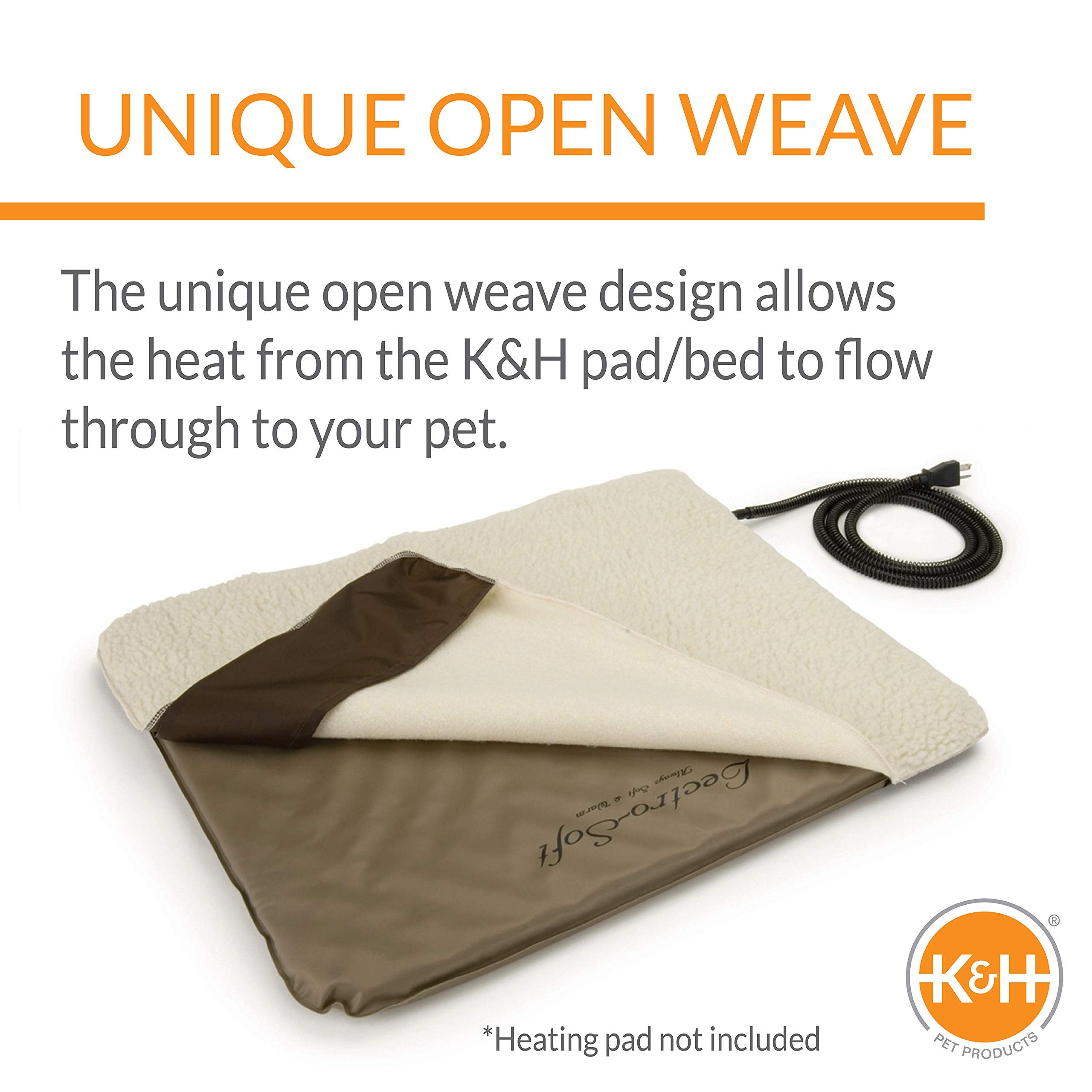 K&H Pet Products Lectro-Soft Outdoor Heated Pad Replacement Cover Fleece Small 14 X 18