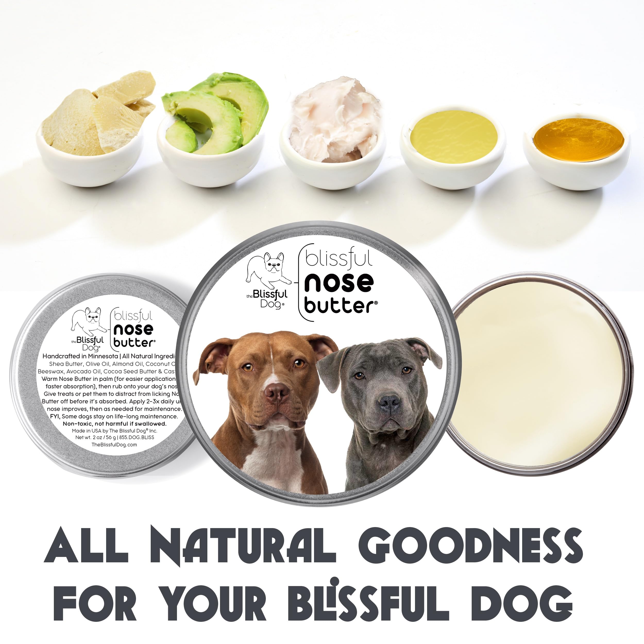 The Blissful Dog American Staffordshire Terrier Unscented Nose Butter - Dog Nose Butter