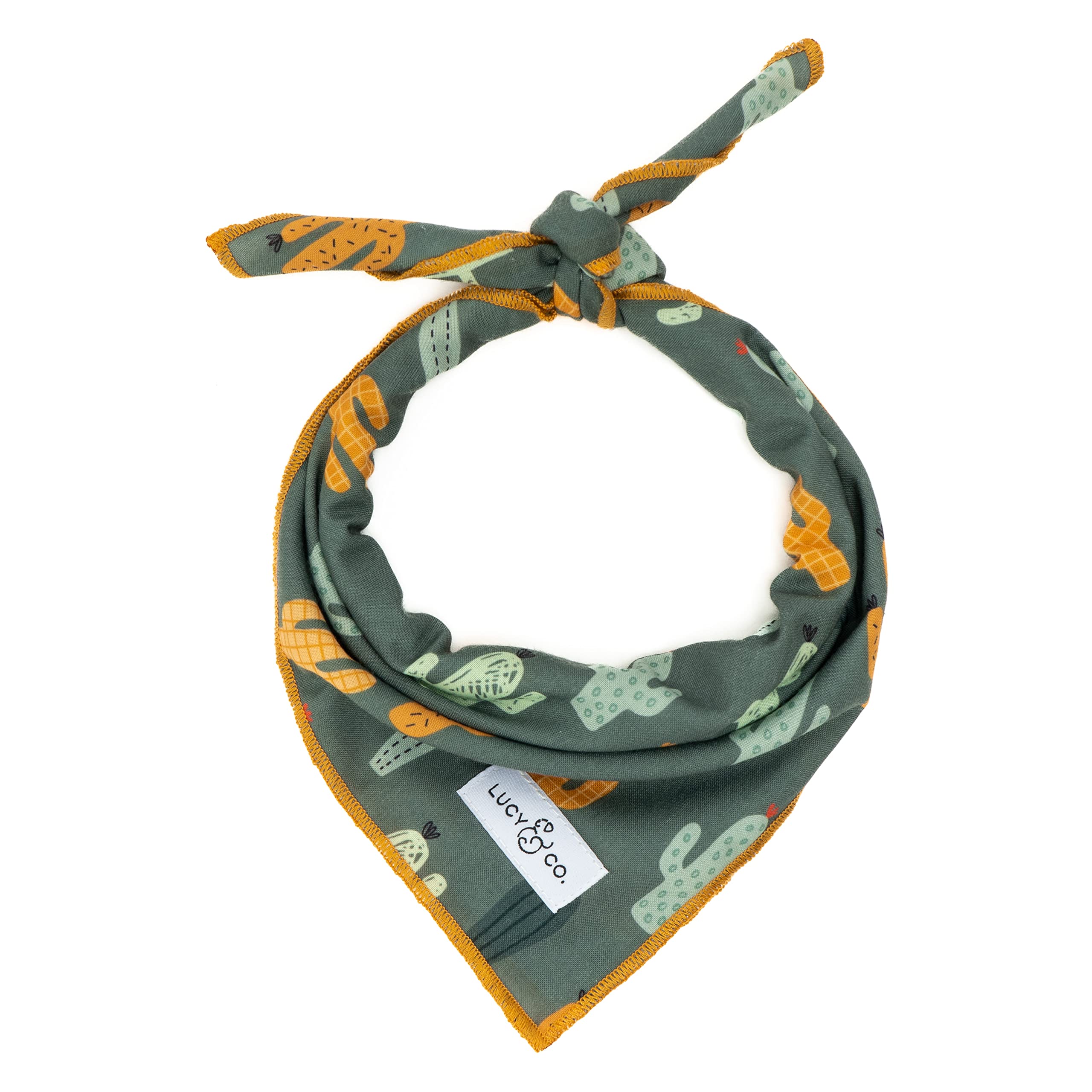 Lucy & Co. Looking Sharp Bandana - Durable Comfortable Dog Bandana - Designer Puppy Accessory - Machine Washable - Small Green G