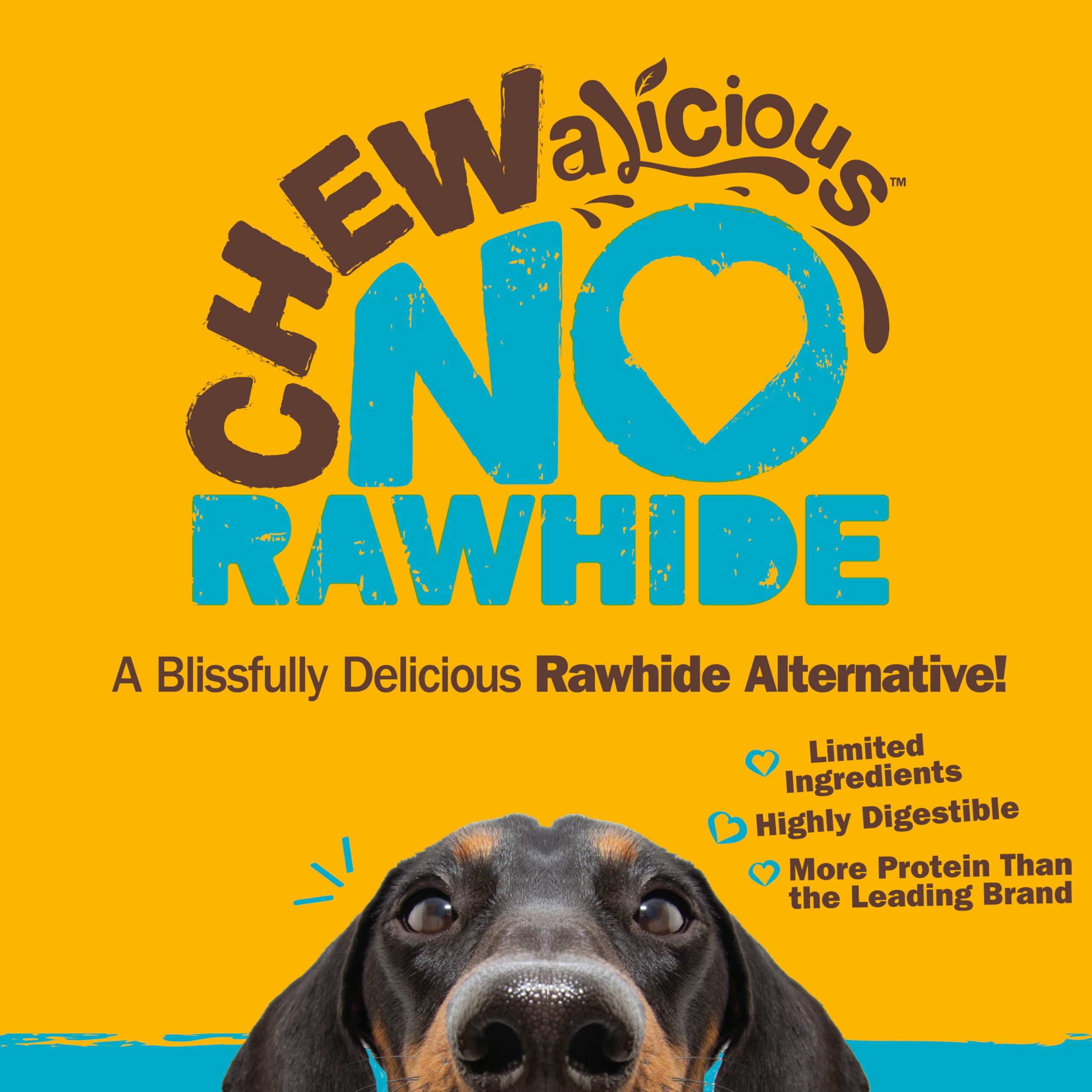 Cadet Chewalicious Classic Chewy Twists with Real Peanut Butter, Rawhide-Free Healthy Dog Chews, Limited-Ingredient & Long-Lasti