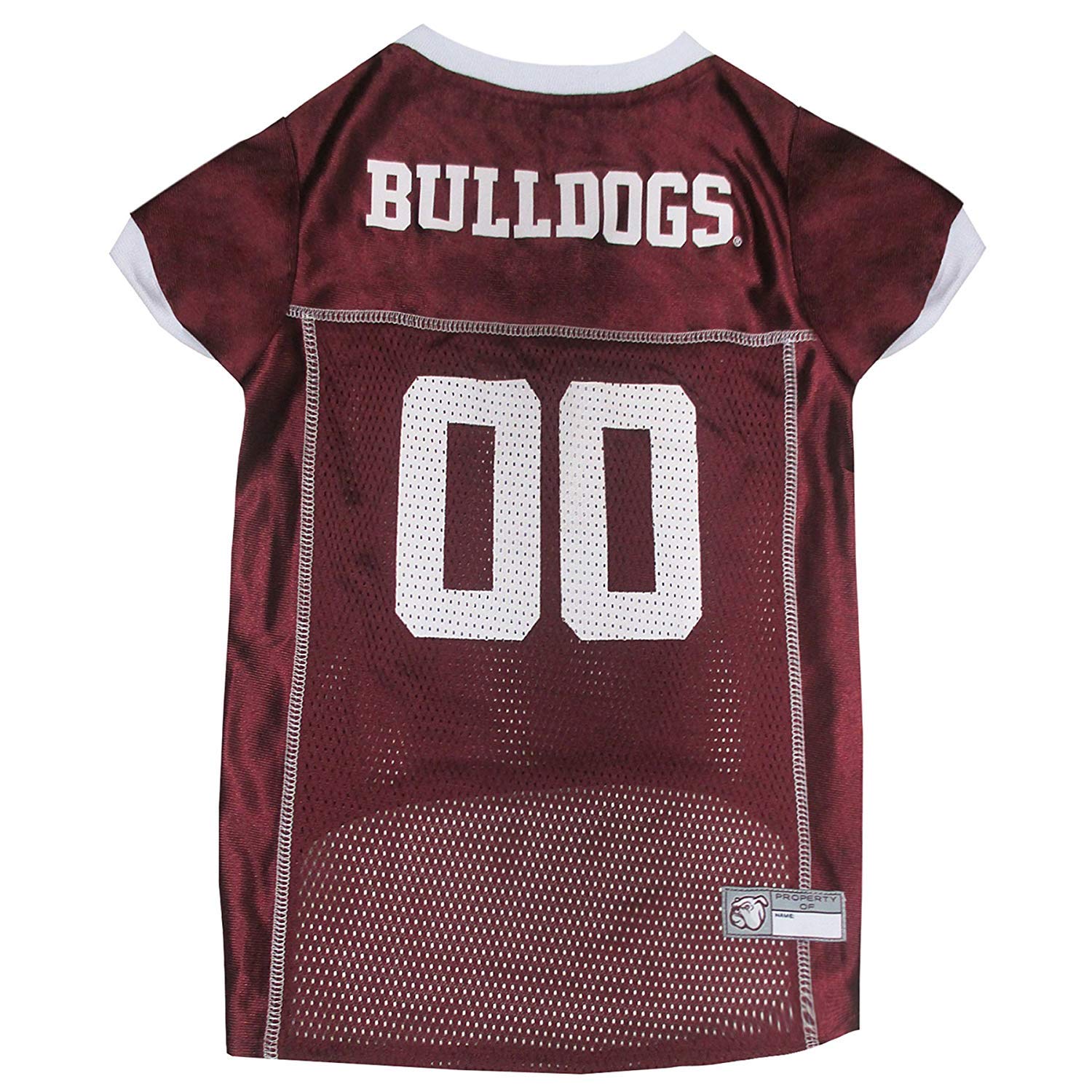 Pets First NCAA College Mississippi State Bulldogs Mesh Jersey for DOGS & CATS, Large. Licensed Dog Jersey with your Favorite Fo