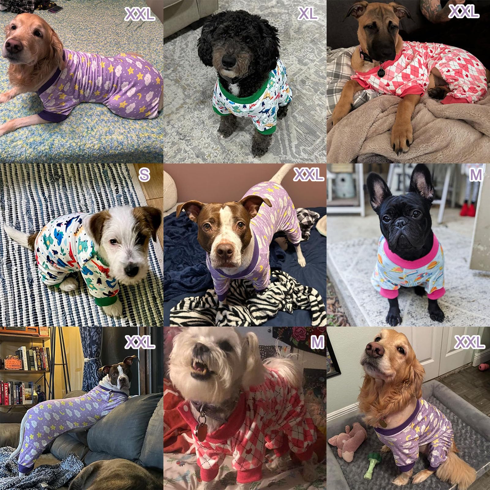 Beautyzoo Dog Pajamas Large Sized Dog, Summer Doggie Pajamas For Boy Girl, Soft Strechy Cotton Puppy Pjs Jammies Onesies For Men