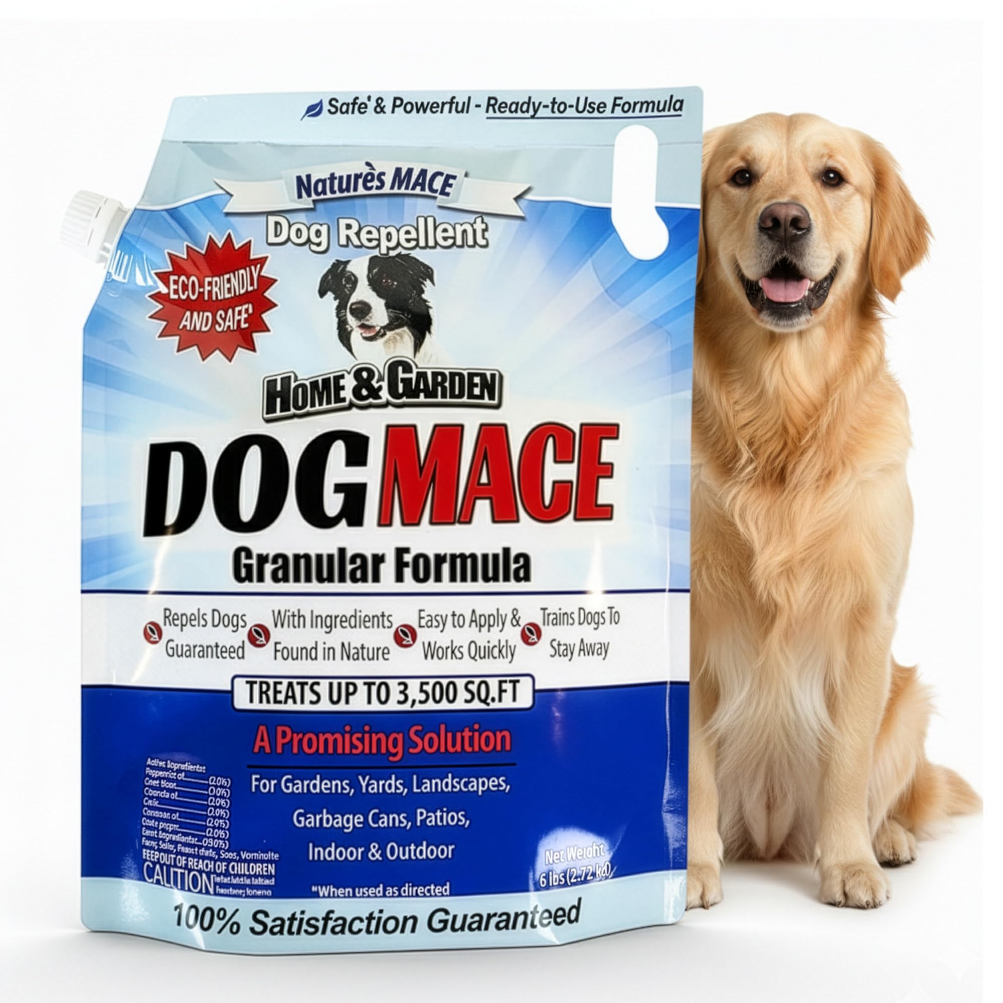 Natures MACE Dog MACE Granular Dog Repellent, 2.5 lb - Outdoor Dog Deterrent for Lawn, Yard, Garden, and Plants, Helps Keep Dogs