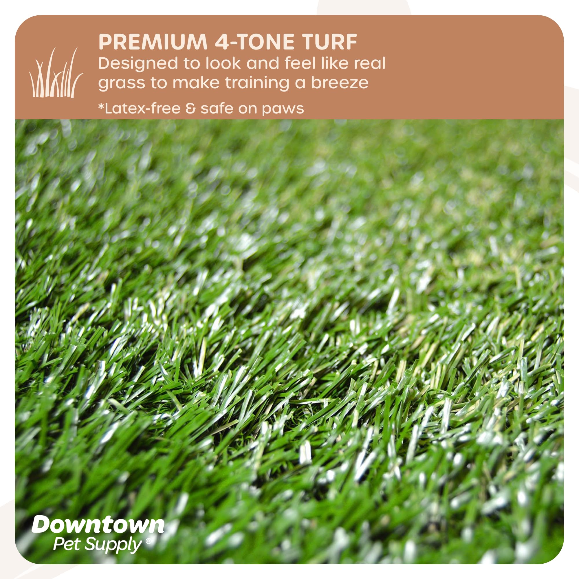 Downtown Pet Supply Replacement Dog Potty Grass, 16 X 20 - Washable Synthetic Grass Pad For Dogs, Suitable As Indoor Or Outdoor Grass Pee Turf - Dog Housebreaking Supplies