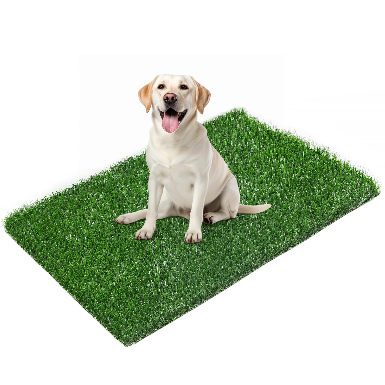 Loobani 33.2In X 21In Replacement Artificial Grass Puppy Training Pads, Quickly Absorbency Portable Dog Potty Grass, Fit 35X23In