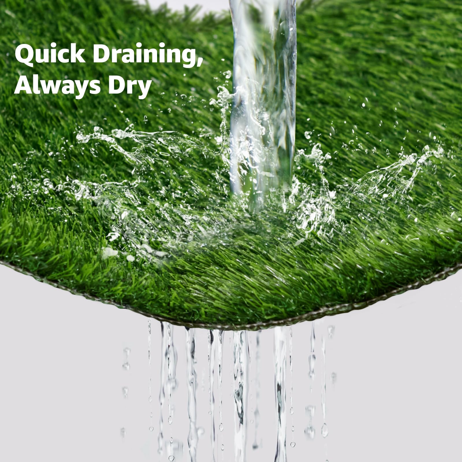 Loobani 45X29In Large Dog Litter Box With 2 Artificial Grass Patch + 2 Washable Pee Pads, Quickly Absorbency Portable Patio Pott