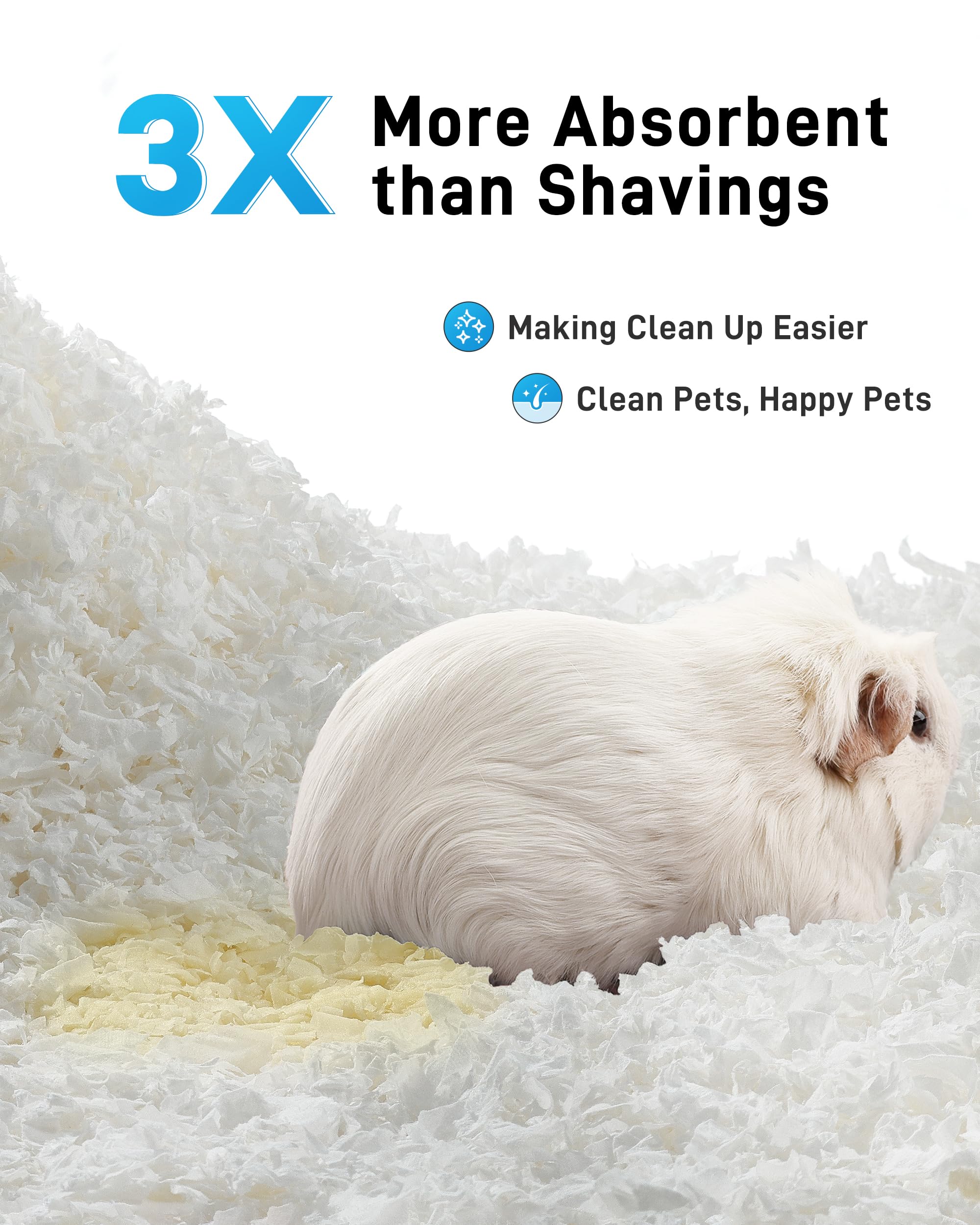 Bucatstate Hamster Bedding 70L, 99% Dust-Free Guinea Pig Bedding Odor Control Paper Bedding, Cozy Small Animal Bedding For Rabbi