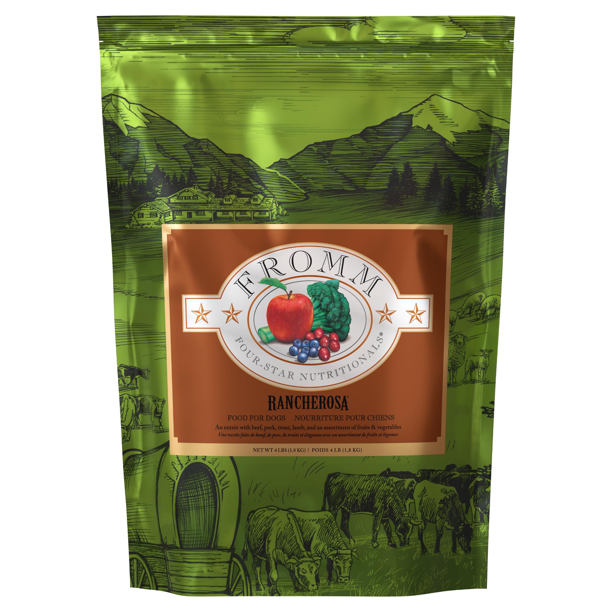 Fromm Four-Star Nutritionals Rancherosa Dog Food - Premium Dry Dog Food - Beef Recipe - 4 lb