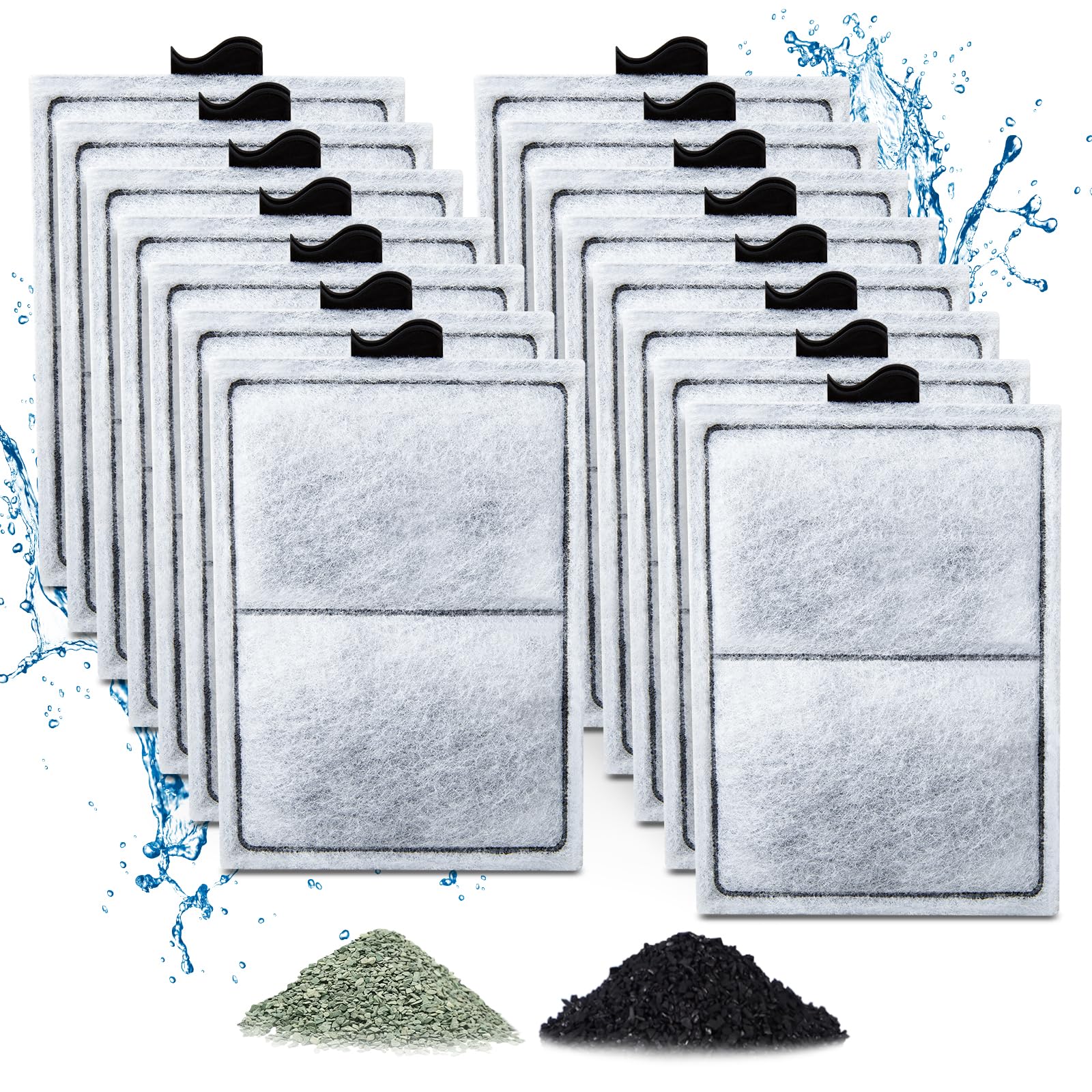 Zuqqony 15 Pack Pf-L Filter Cartridges For Silenstream Pf20, Pf30, Pf40 And Pf75 Power Filters, Remplacement Aquarium Carbon Car