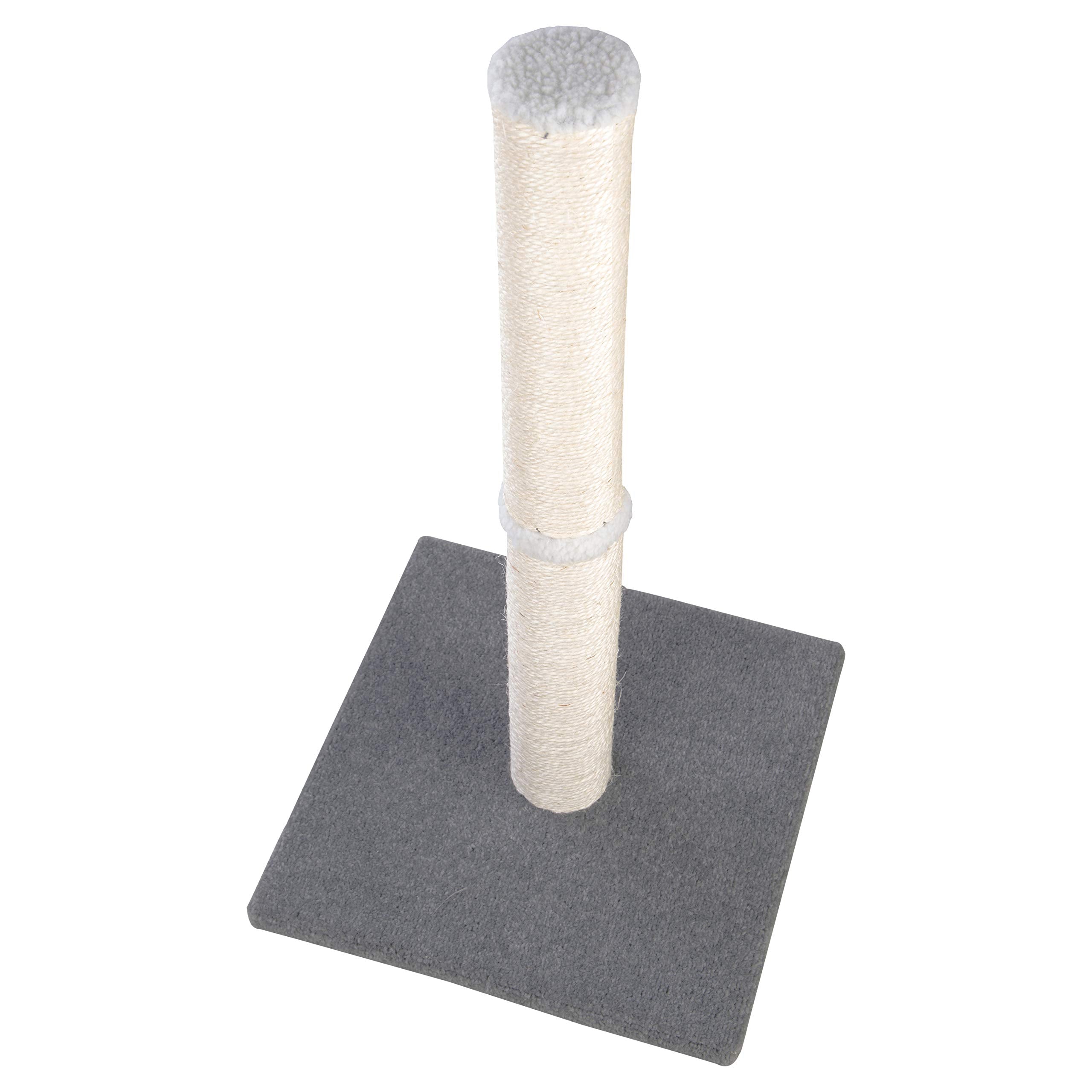 Cat Scratching Post Carpet, Tall Big Sisal Rope Cat Scratch Pole For Cats And Kittens, Stable Carpeted Heavy Base (Blue/Grey)