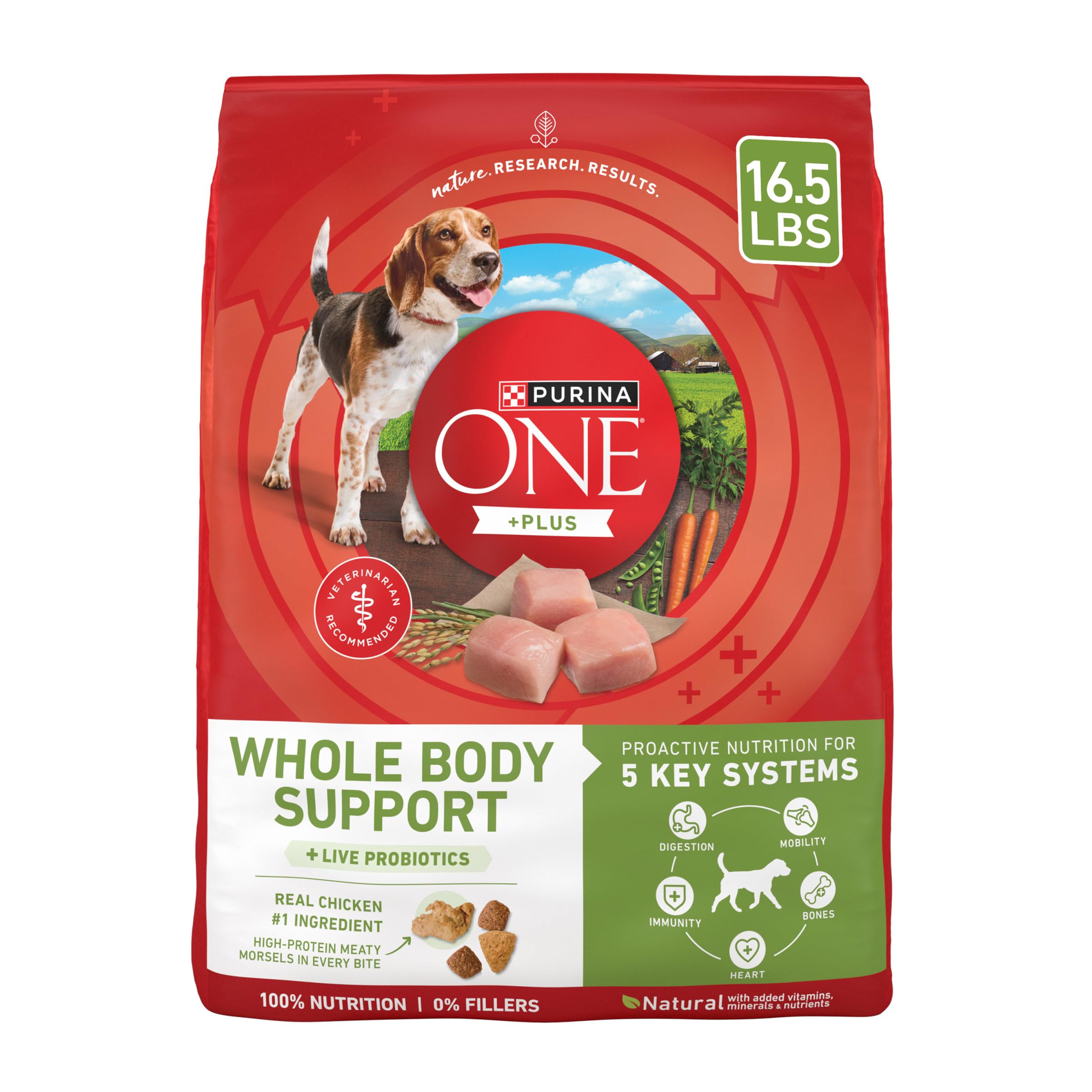Purina ONE Plus Whole Body Support with Chicken Dry Dog Food - 16.5 lb. Bag