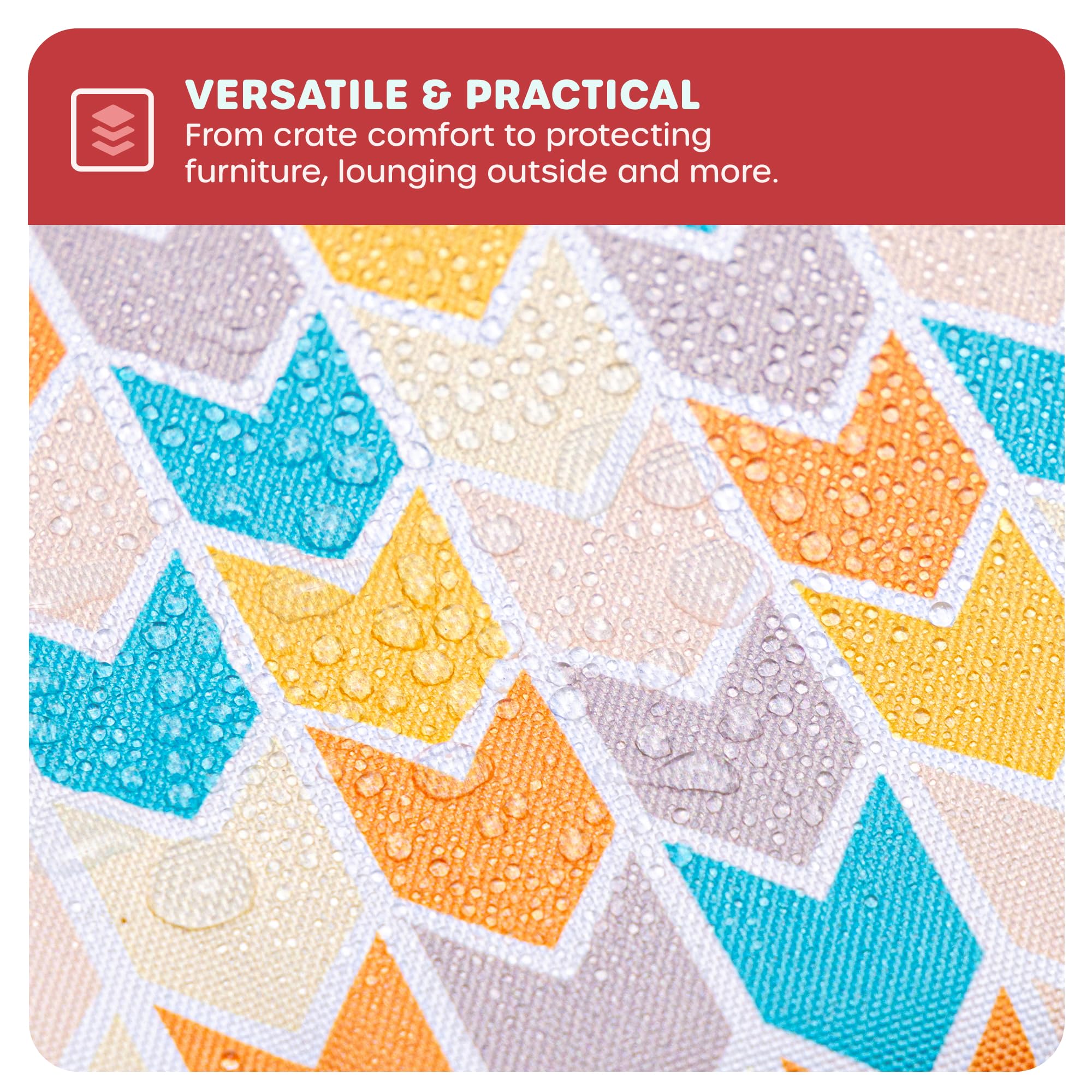 Downtown Pet Supply Dog Crate Pad, X-Large, 42 X 27, Waterproof, Ripstop Nylon Fabric, Chew Proof, Machine Washable