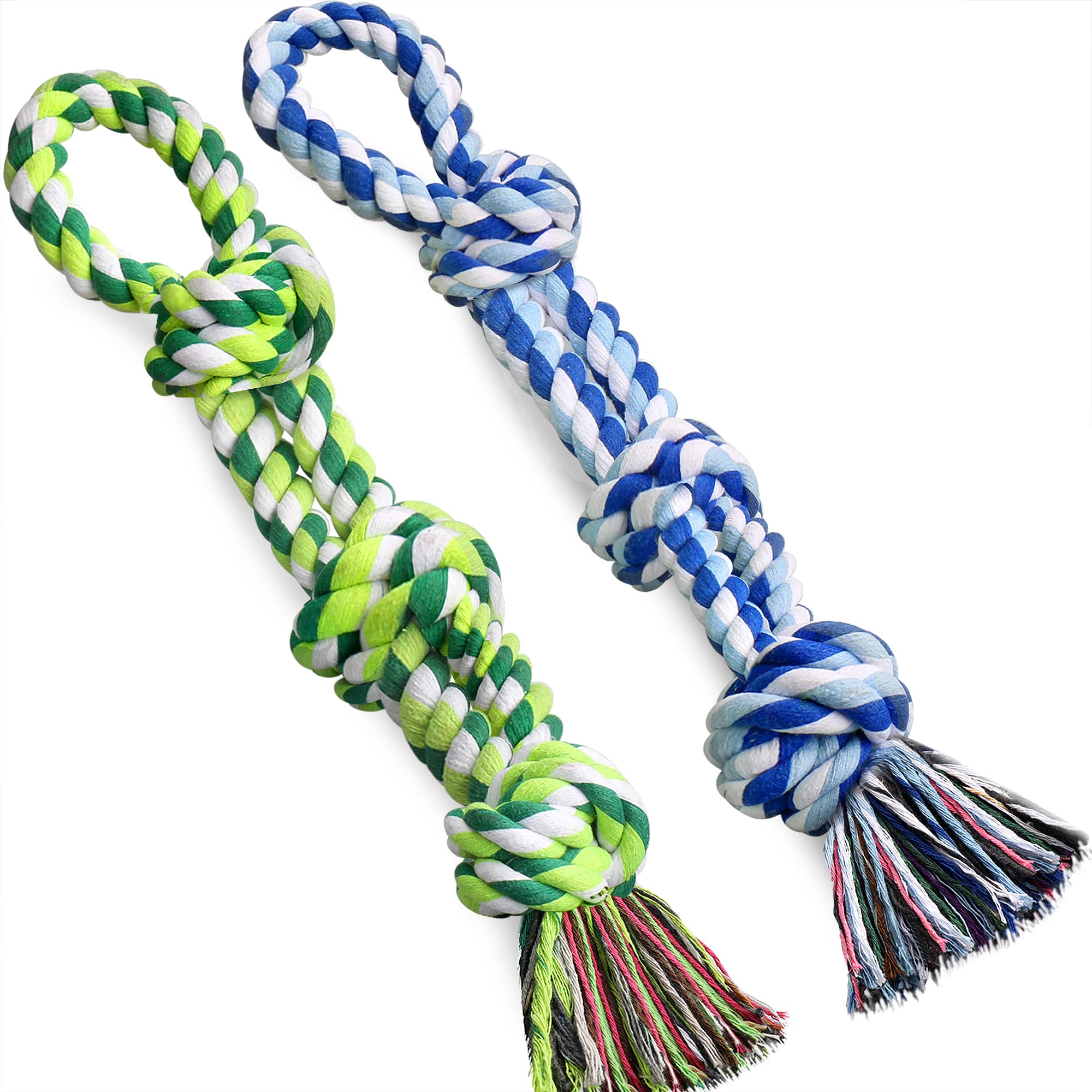 Upsky Dog Rope Toys 2 Nearly Indestructible Dog Toys, Dog Toy For Medium To Large Breed, Dental Cleaning Chew Toys, Dog Tug Toy 