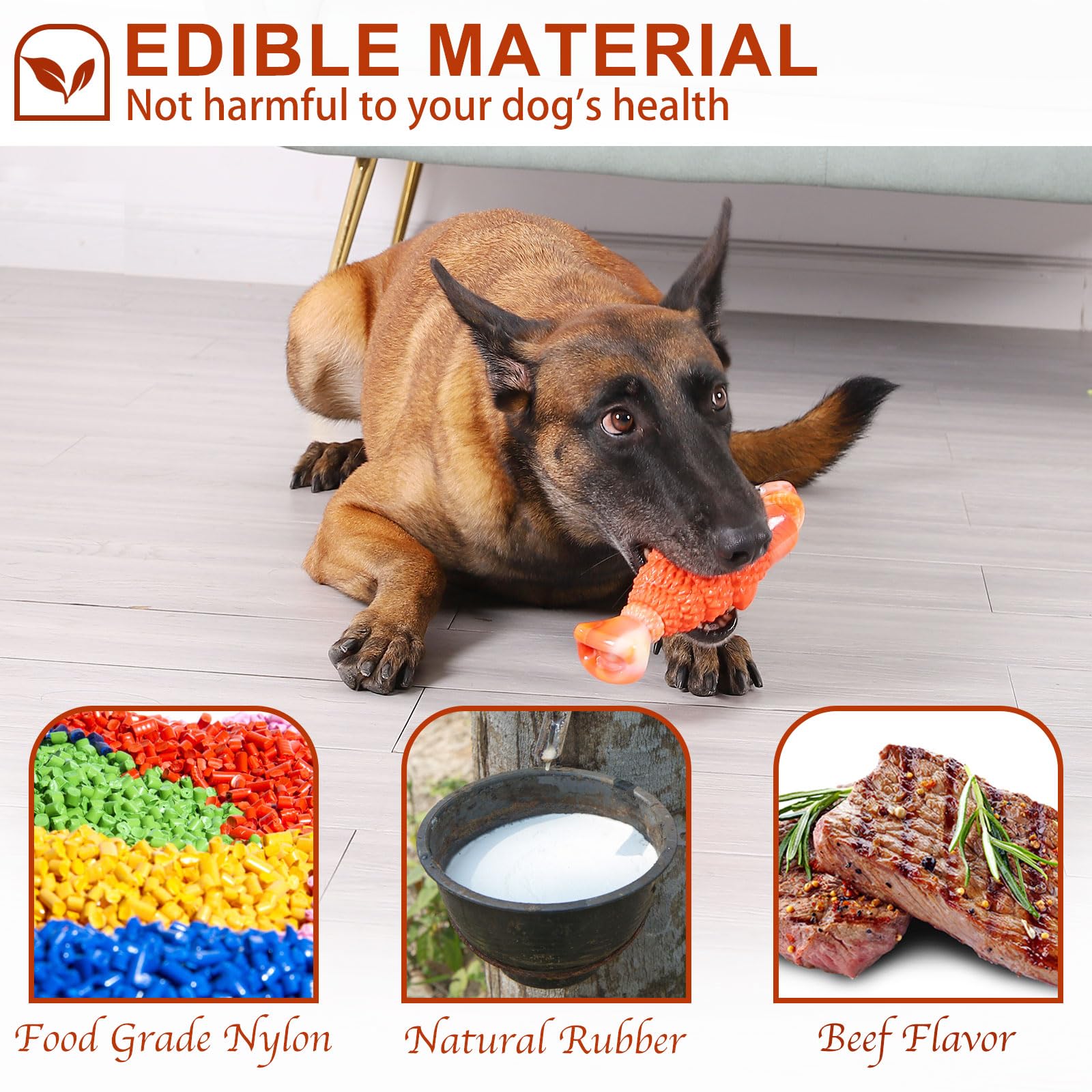 Boyoyo Indestructible Dog Toys For Aggressive Chewers Large Breed, Dog Chew Toys For Aggressive Chewers, Tough Dog Toys For Large Dogs Aggressive Chewers, Large Dog Toys, Squeaky Dog Toys For Dogs