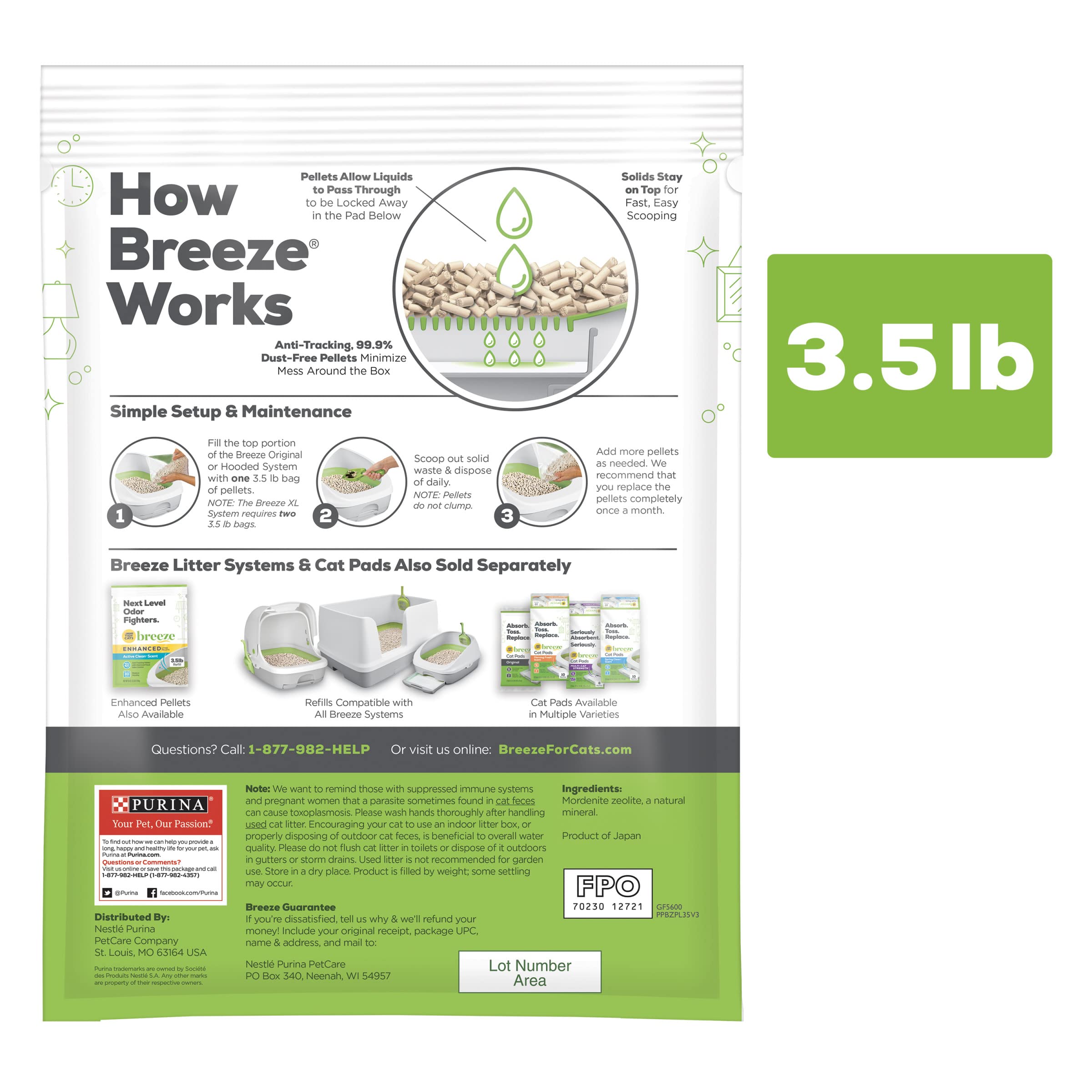 Purina Tidy Cats Litter Pellets, Breeze Refill Litter Pellets In Recyclable Box