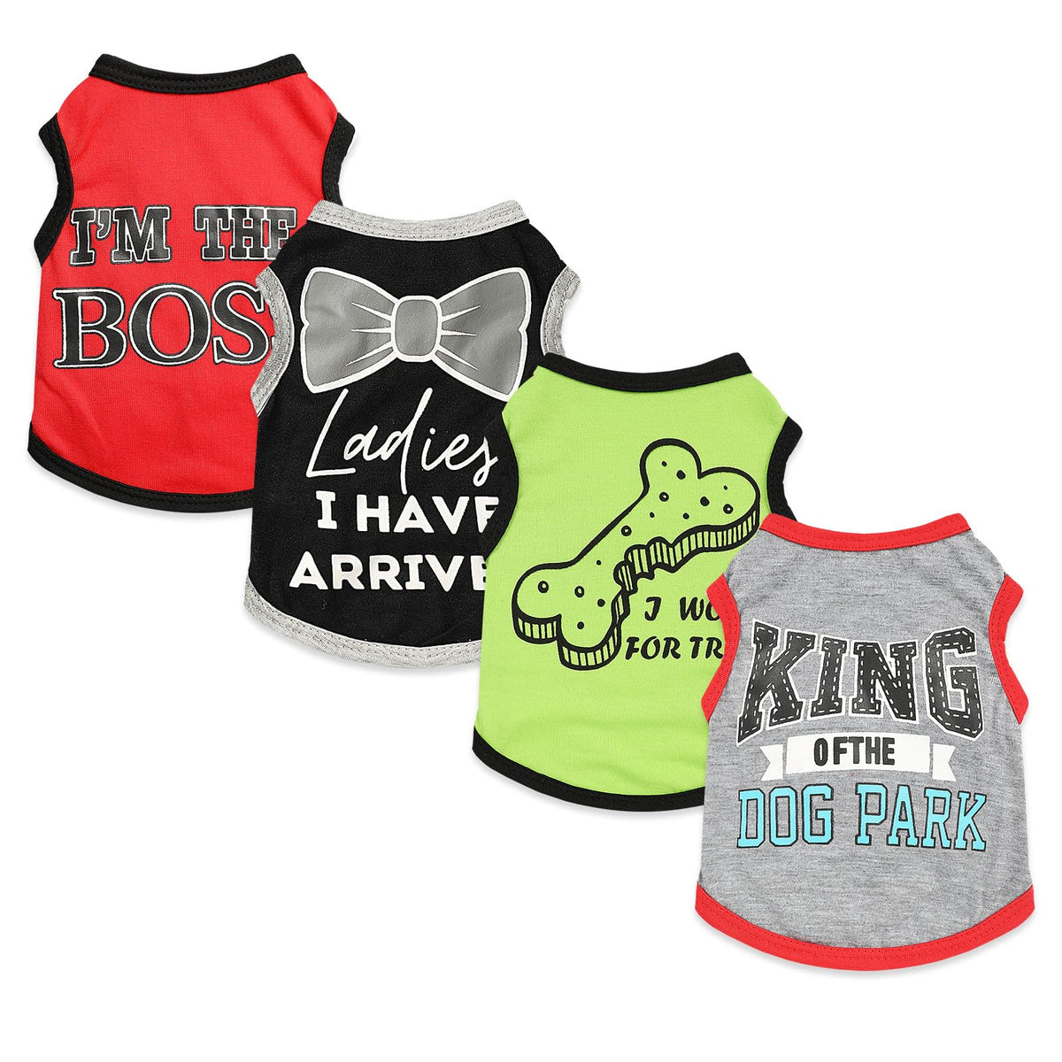4 Pieces Puppy Clothes For Small Dogs Boy Summer Puppy Clothes For Chihuahua Yorkie Soft Cute Pattern Dog Shirt Spring Pet Cat C