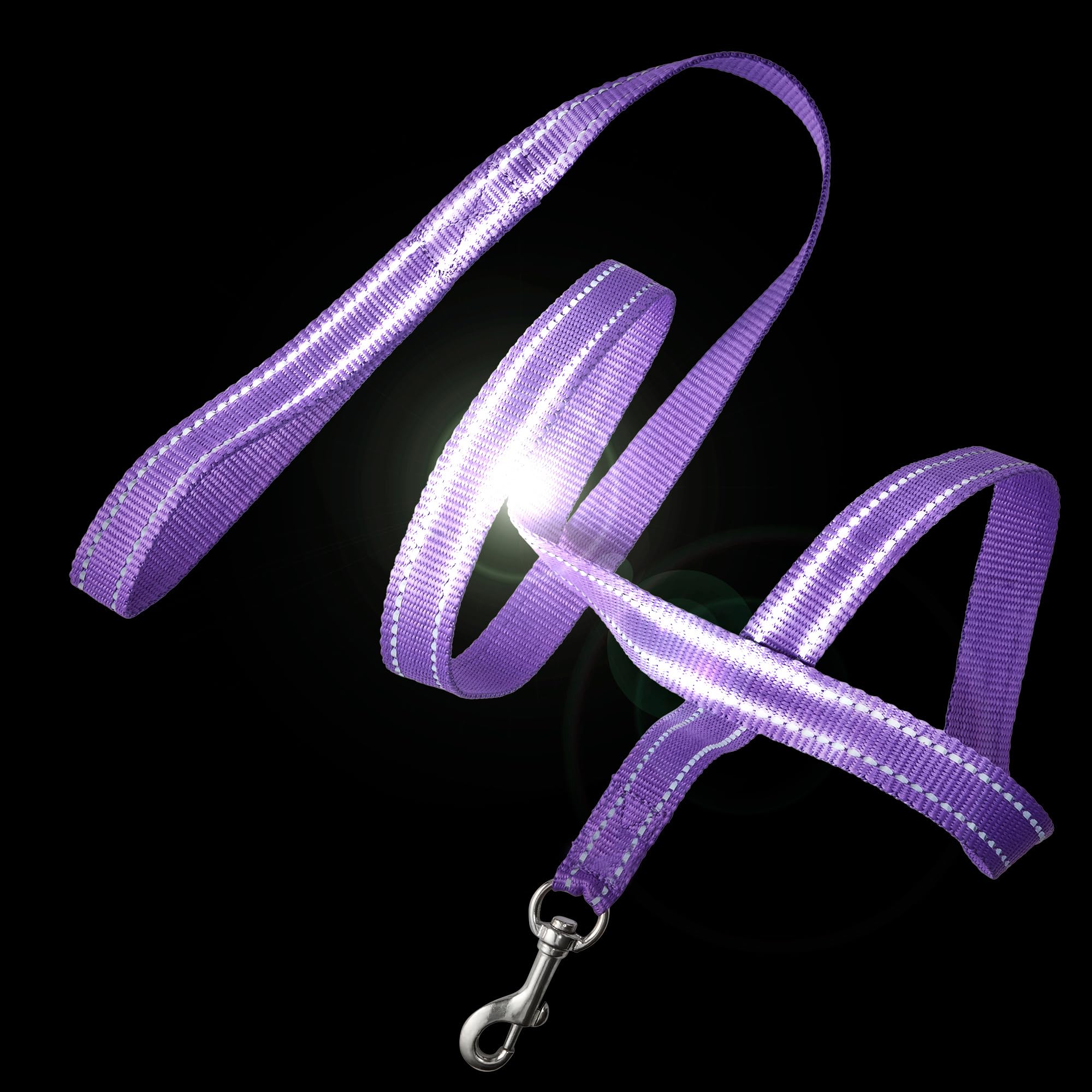 Pet Passion Reflective Durable Dog Leash 7 Ft. For All Pet Breeds, Purple, One Size
