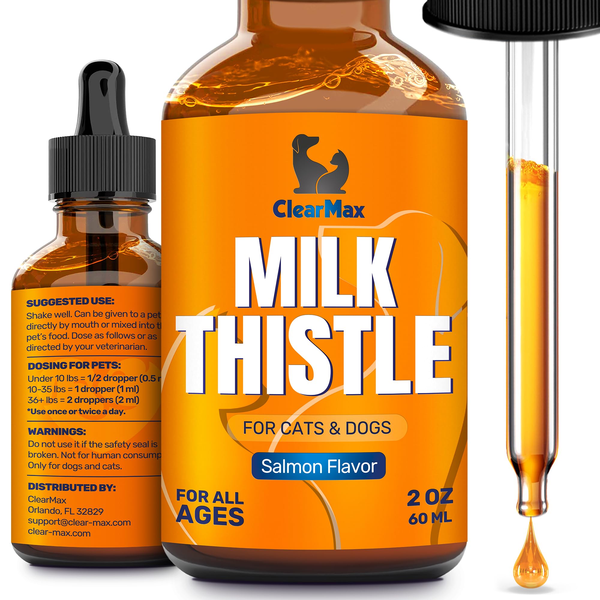 Milk Thistle for Dogs - Liver & Kidney Support for Large & Small Pets - Milk Thistle for Cats to Care for Digestion - Specialist