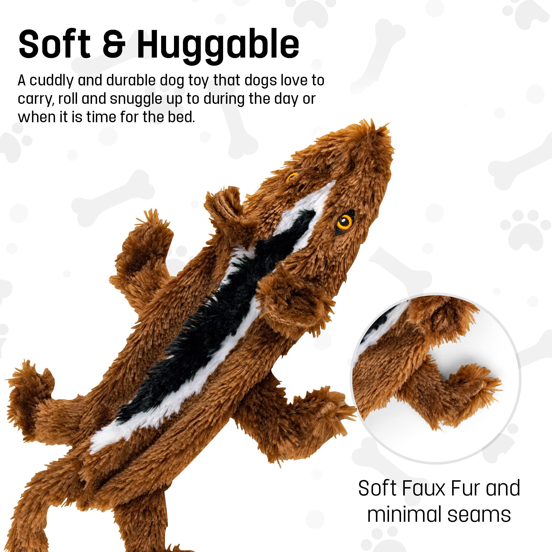Fga Marketplace Chipmunk Flat No Stuffing No Squeak Plush Dog Toy, Funny Style Will Entertain Your Dog For Hours, Recommended For Small And Medium Dog 21 Inch Long