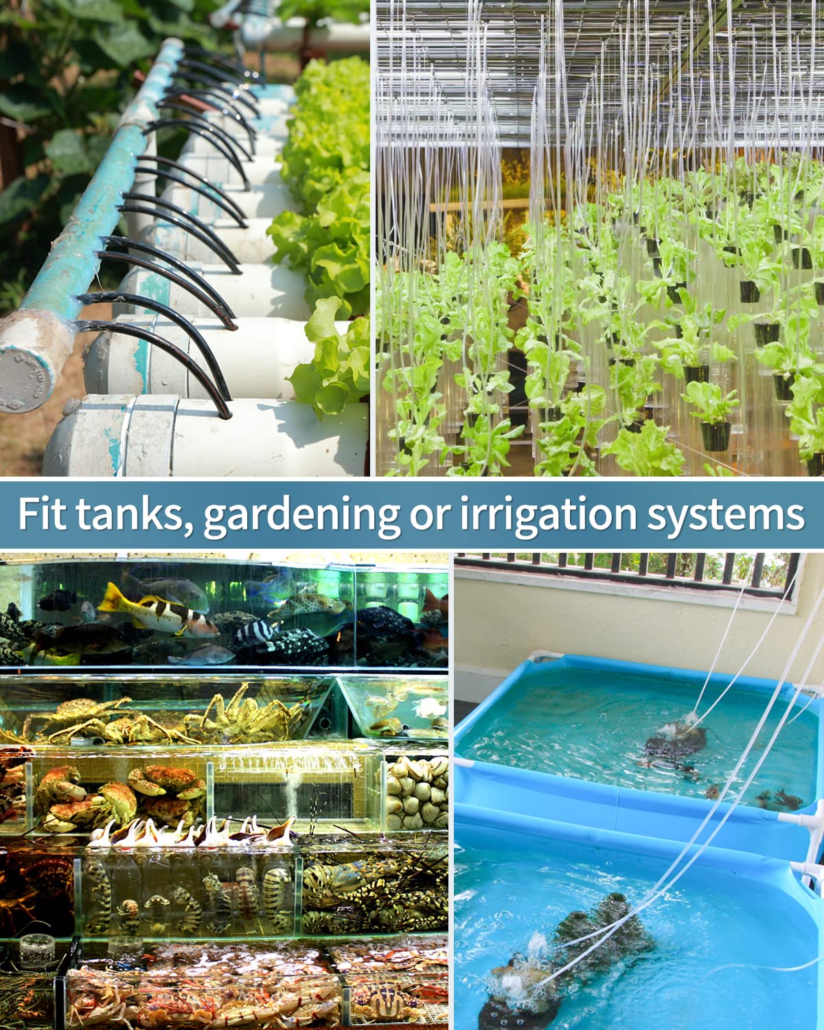 Pawfly 5-Way Aquarium Air Flow Control Lever Valve Manifold For Air Pumps Fish Tank Multi-Port Distributor Splitter With 5 Non-Return Check Valves And 6 Suction Cup Clips