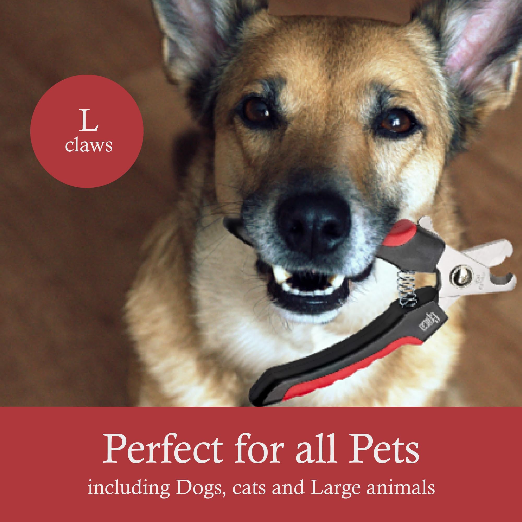 Epica Professional Dog Nail Clipper, Dog Nail Clippers For Large Dog, Easy And Safe Dog Grooming Clippers, Cat Claw Trimmer With Safety Guard (Large)