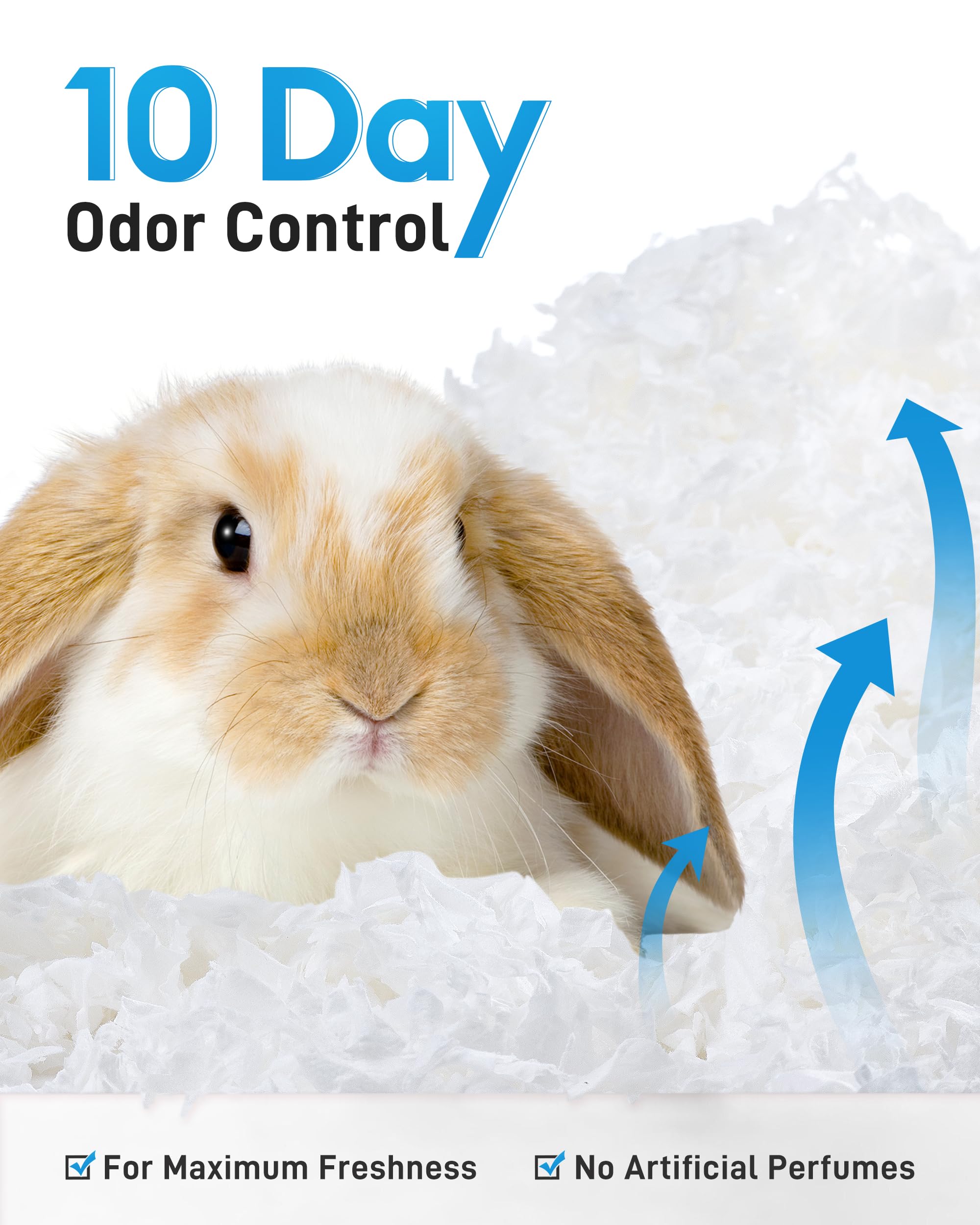 Bucatstate Hamster Bedding 70L, 99% Dust-Free Guinea Pig Bedding Odor Control Paper Bedding, Cozy Small Animal Bedding For Rabbi