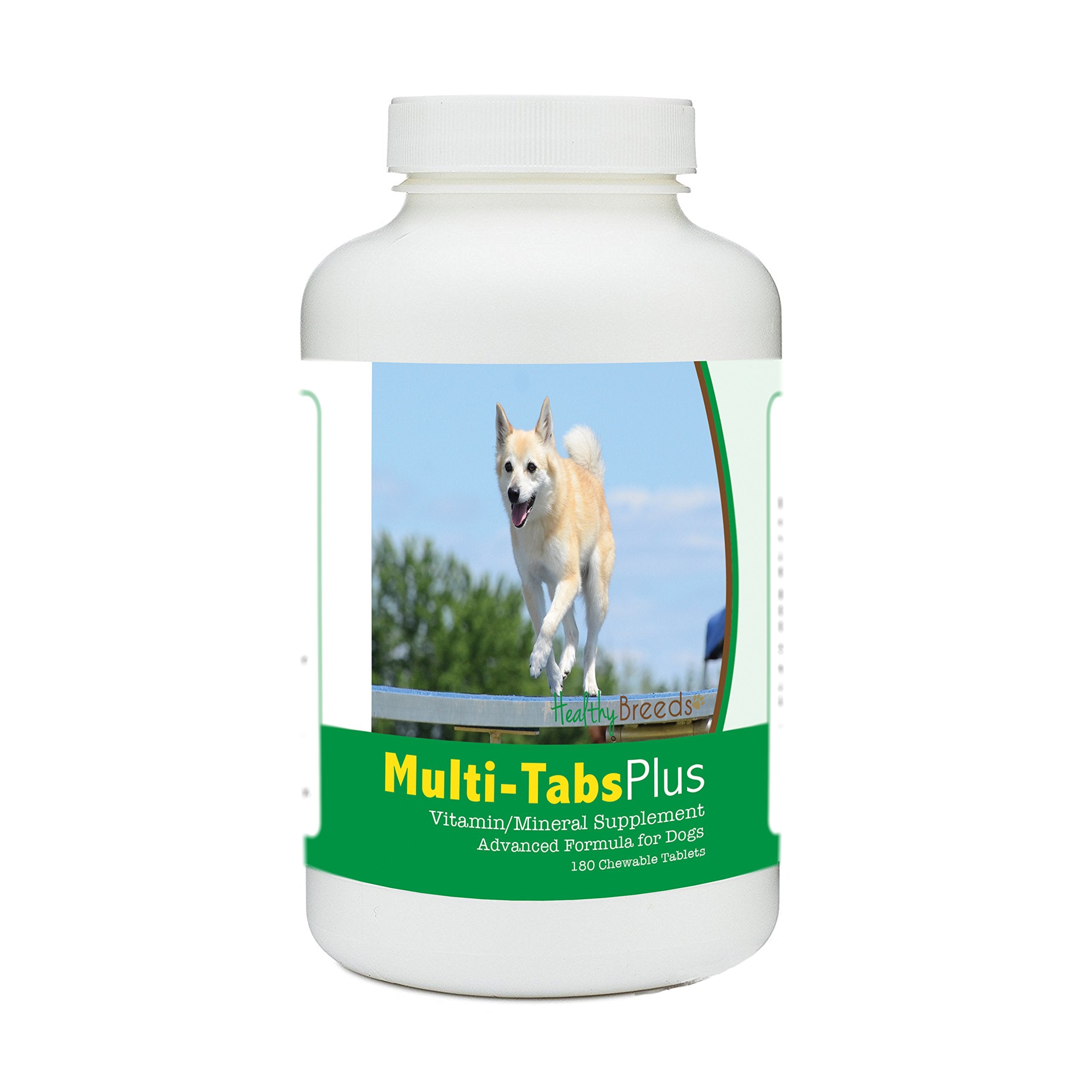 Healthy Breeds Norwegian Buhund Multi-Tabs Plus Chewable Tablets - The Vitamins & Minerals Your Dog Needs to Support Better Heal