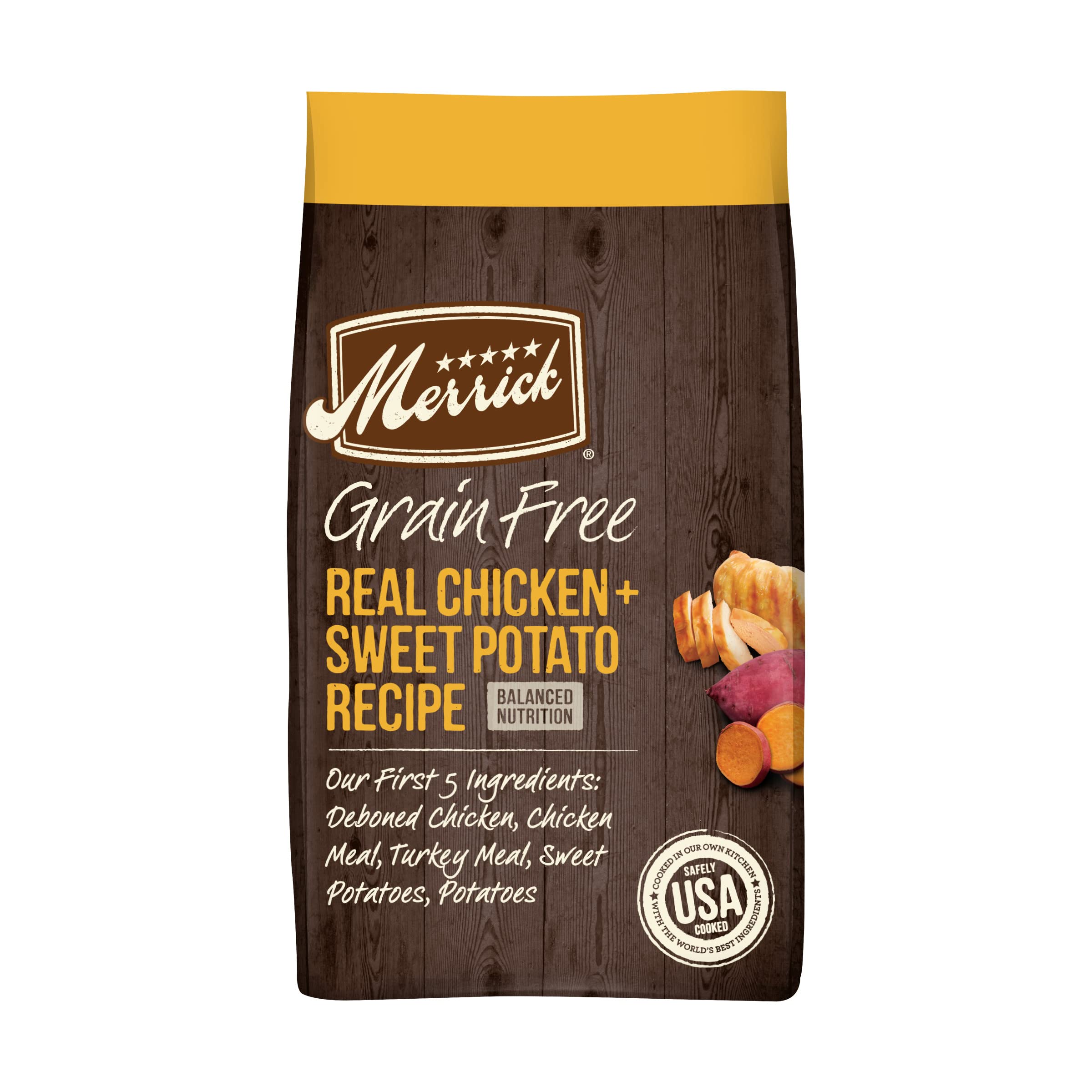 Merrick Premium Grain Free Dry Adult Dog Food, Wholesome And Natural Kibble With Real Chicken And Sweet Potato - 10.0 lb. Bag