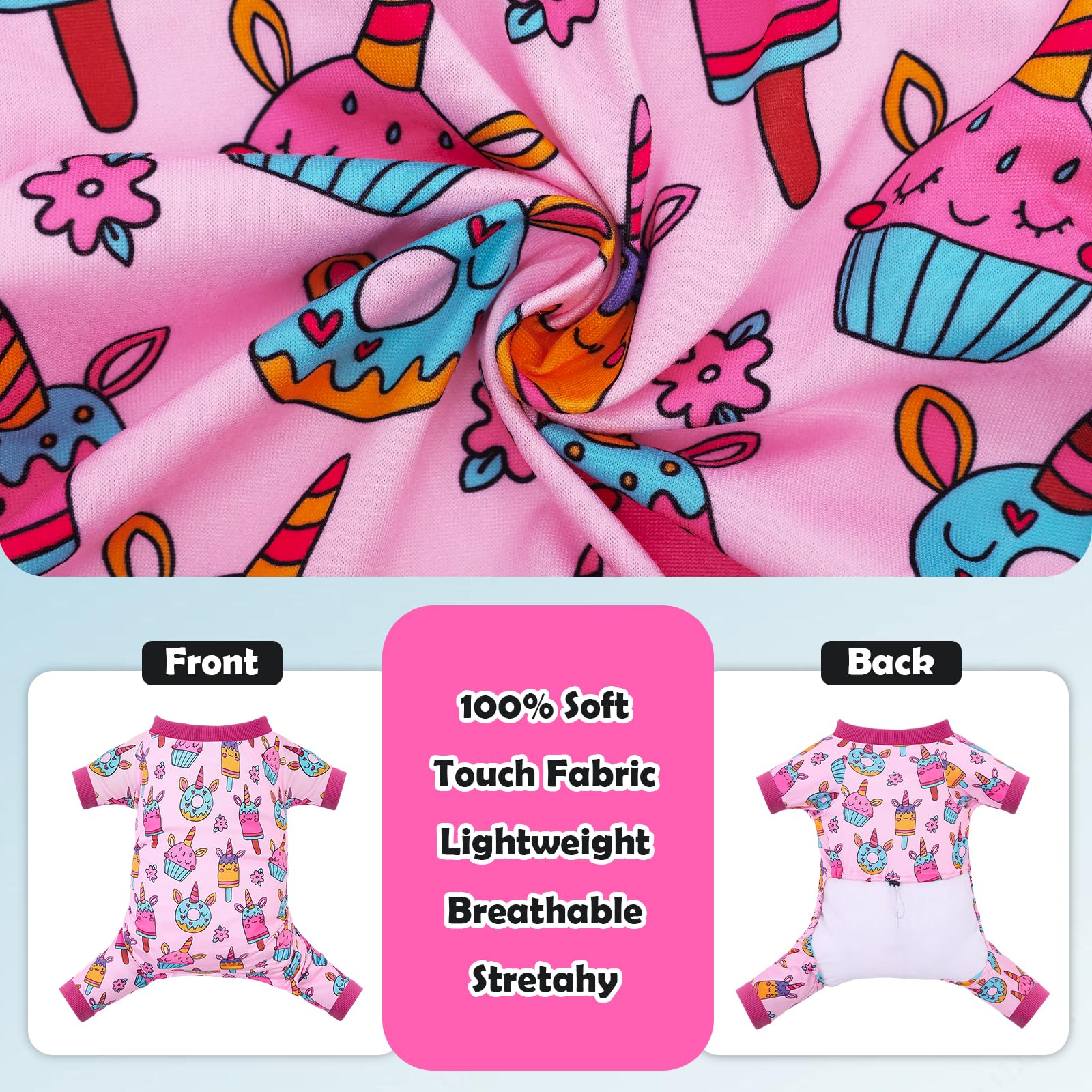 Cutebone Small Dog Pajamas Shirt Stretchy Summer Puppy Pjs Soft Cat Onesies Pet Clothes For Daily Wear Da30L