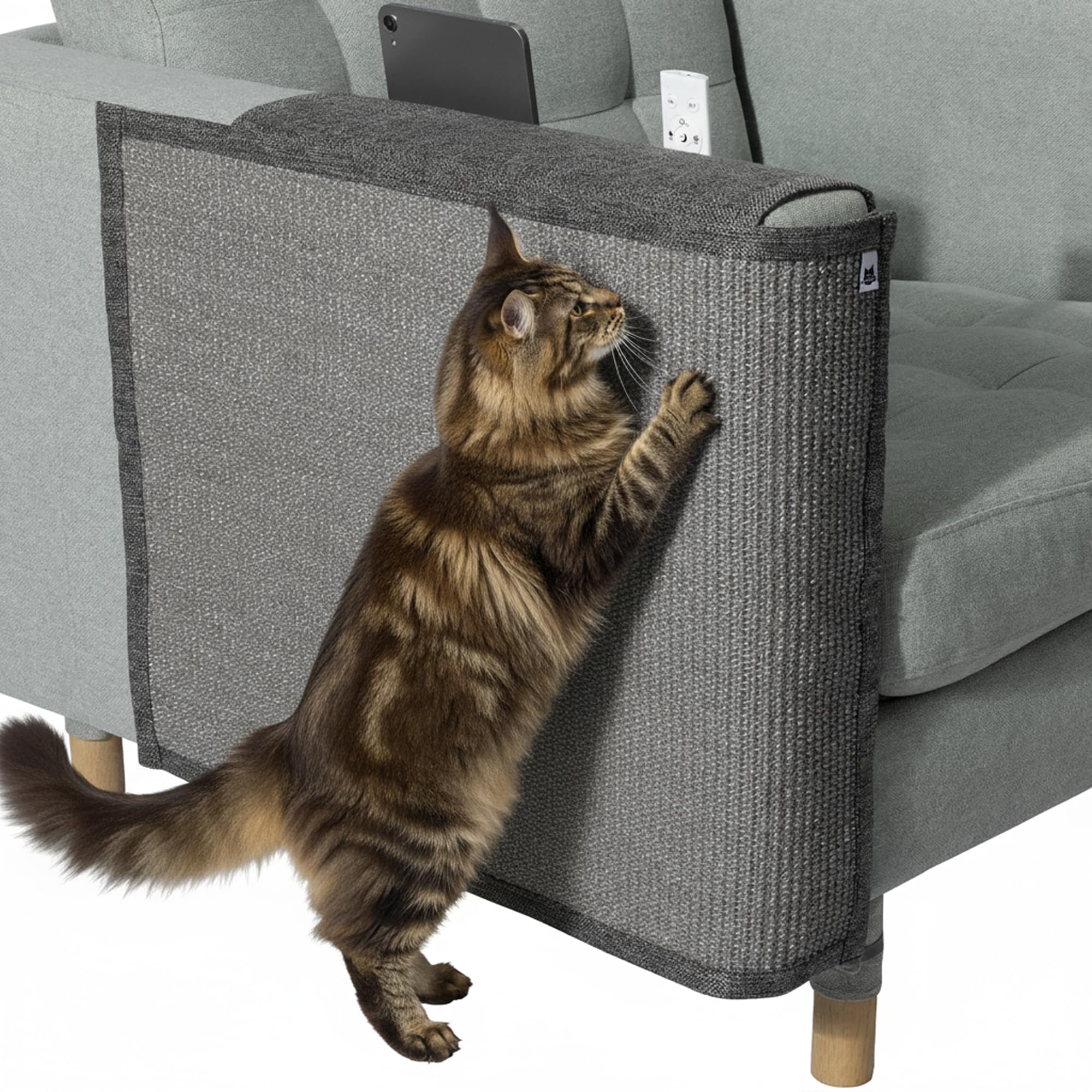The Cat Ladies Cat Scratch Furniture Protector - 2-in-1 Side Anti Scratch Couch Protector - Adjustable Furniture Protectors from