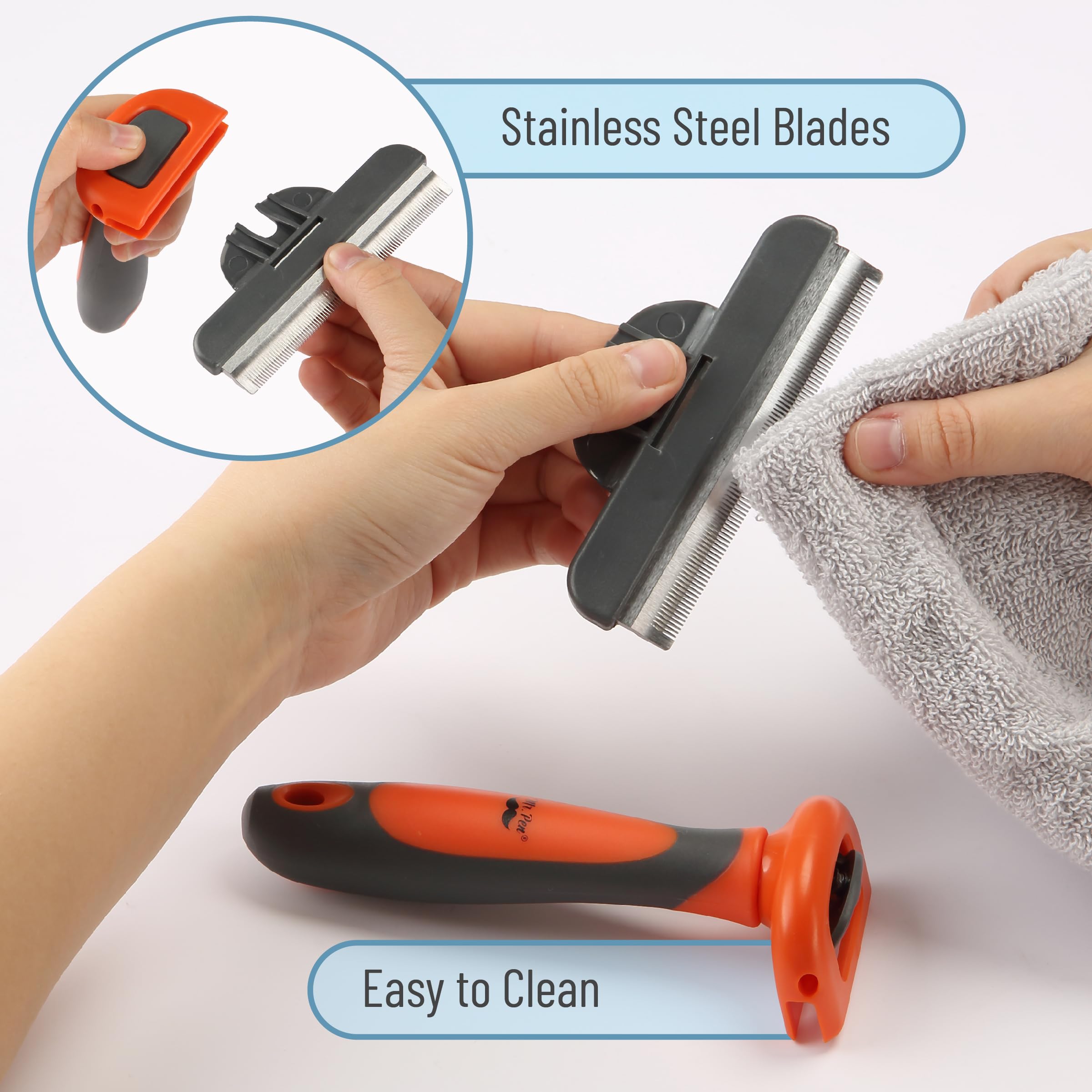 Mr. Pen - Dog Grooming Brush for Shedding, Deshedding and Undercoat Removal - Hair Removal Tool for Pet Grooming