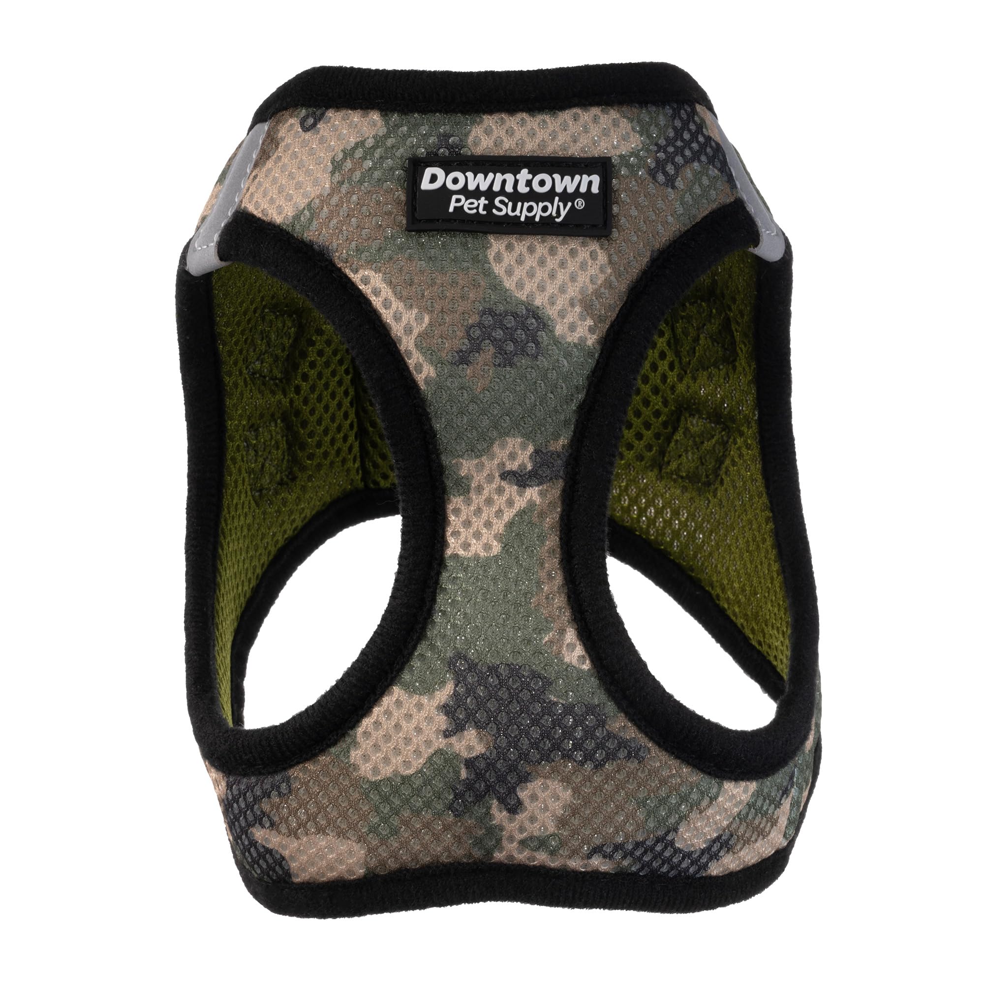 Downtown Pet Supply Step In Dog Harness No Pull, X-Large, Camo Green - Adjustable Harness With Padded Mesh Fabric And Reflective