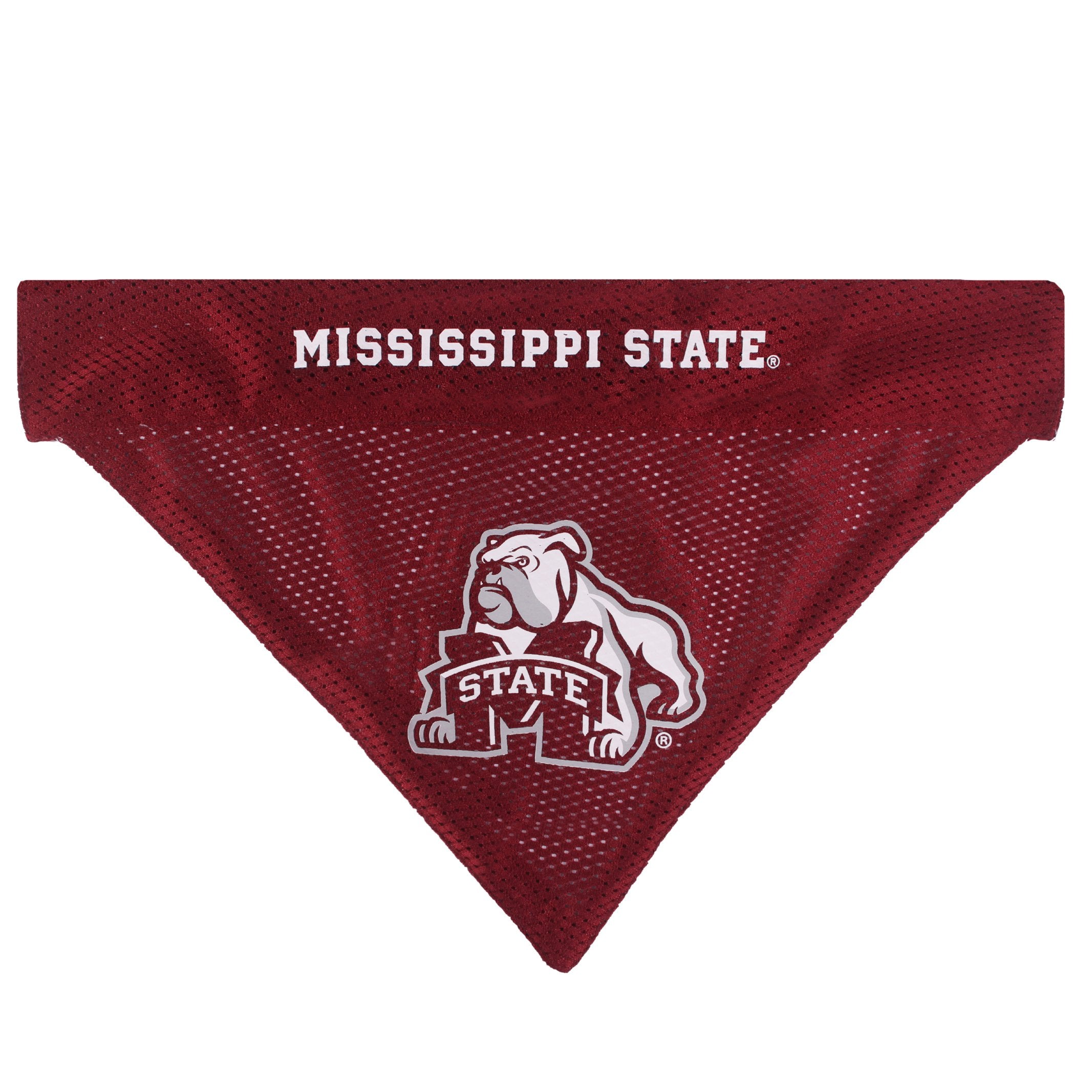 Pets First Collegiate Pet Accessories, Reversible Bandana, Mississippi State Bulldogs, Large/X-Large